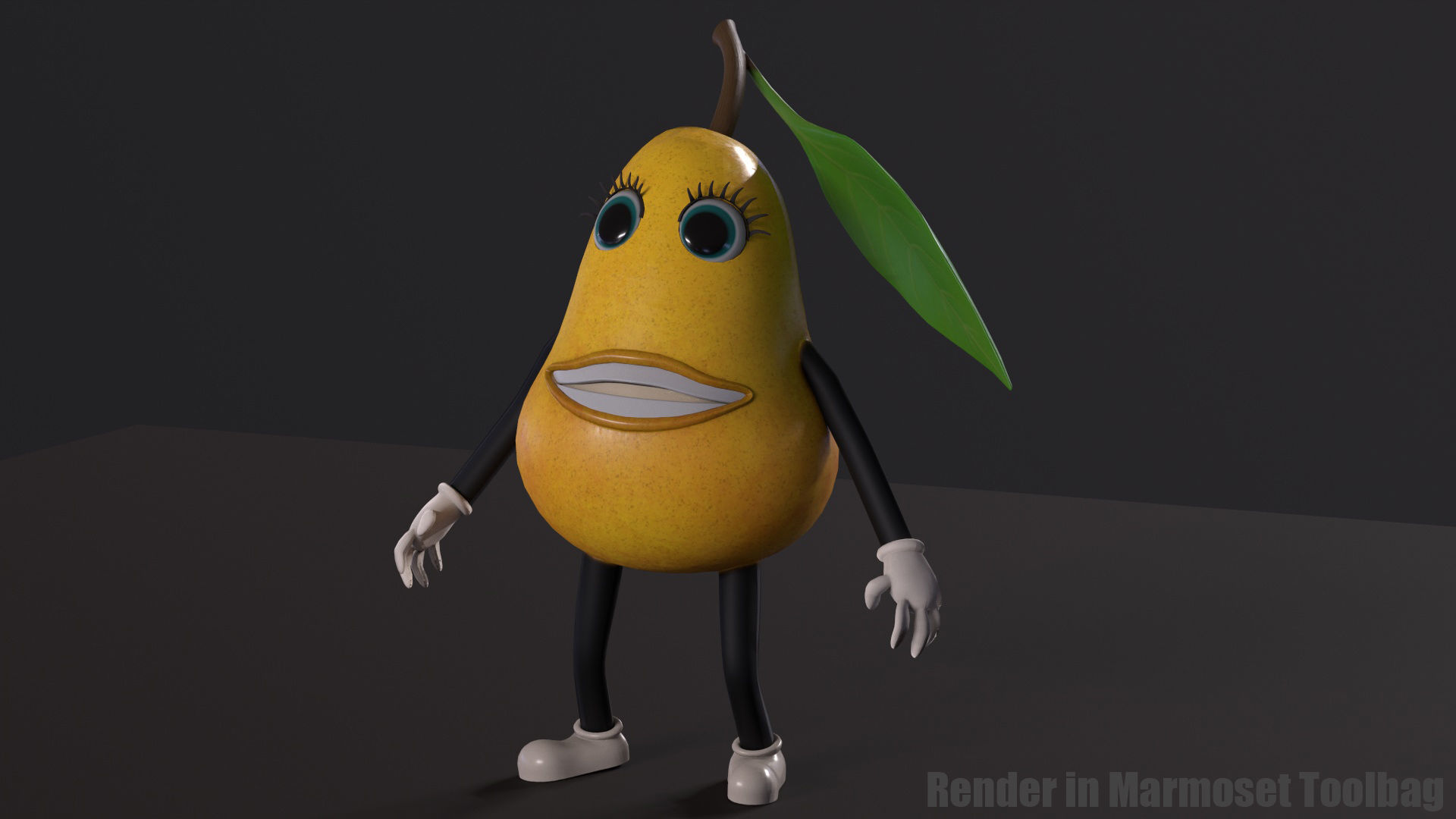 Low-Poly game-ready animated 3D model Pear Characters Low-poly 3D model_23