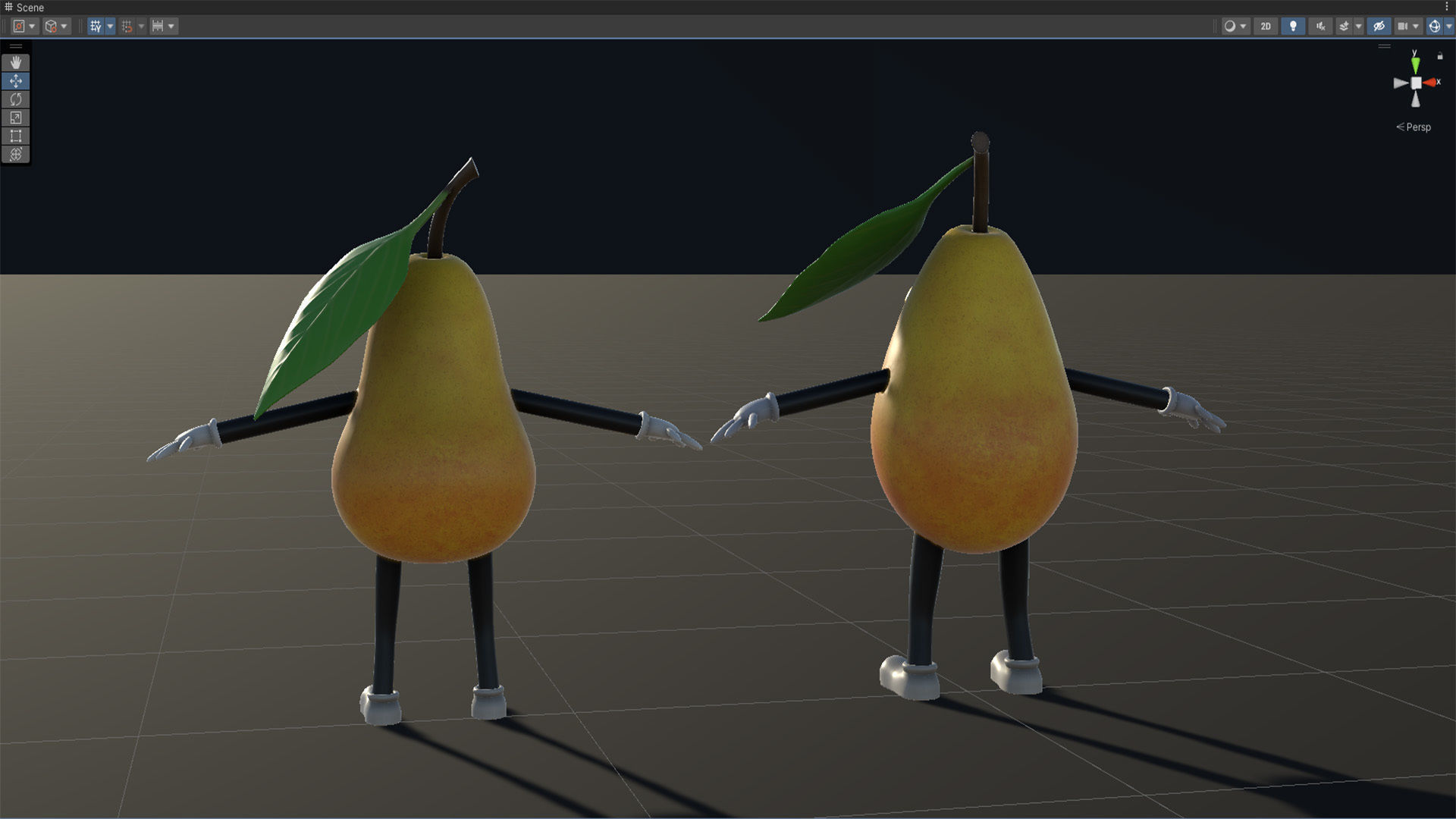Low-Poly game-ready animated 3D model Pear Characters Low-poly 3D model_30