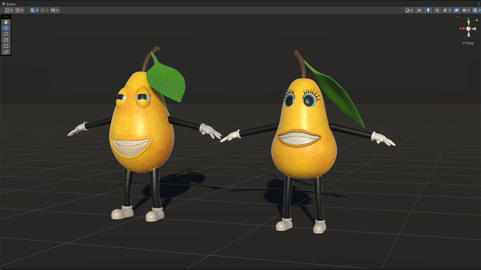 Low-Poly game-ready animated 3D model Pear Characters Low-poly 3D model_28
