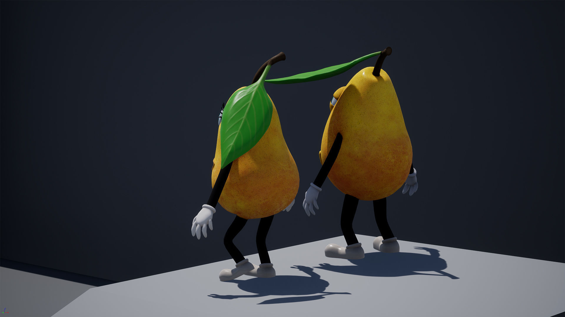 Low-Poly game-ready animated 3D model Pear Characters Low-poly 3D model_5