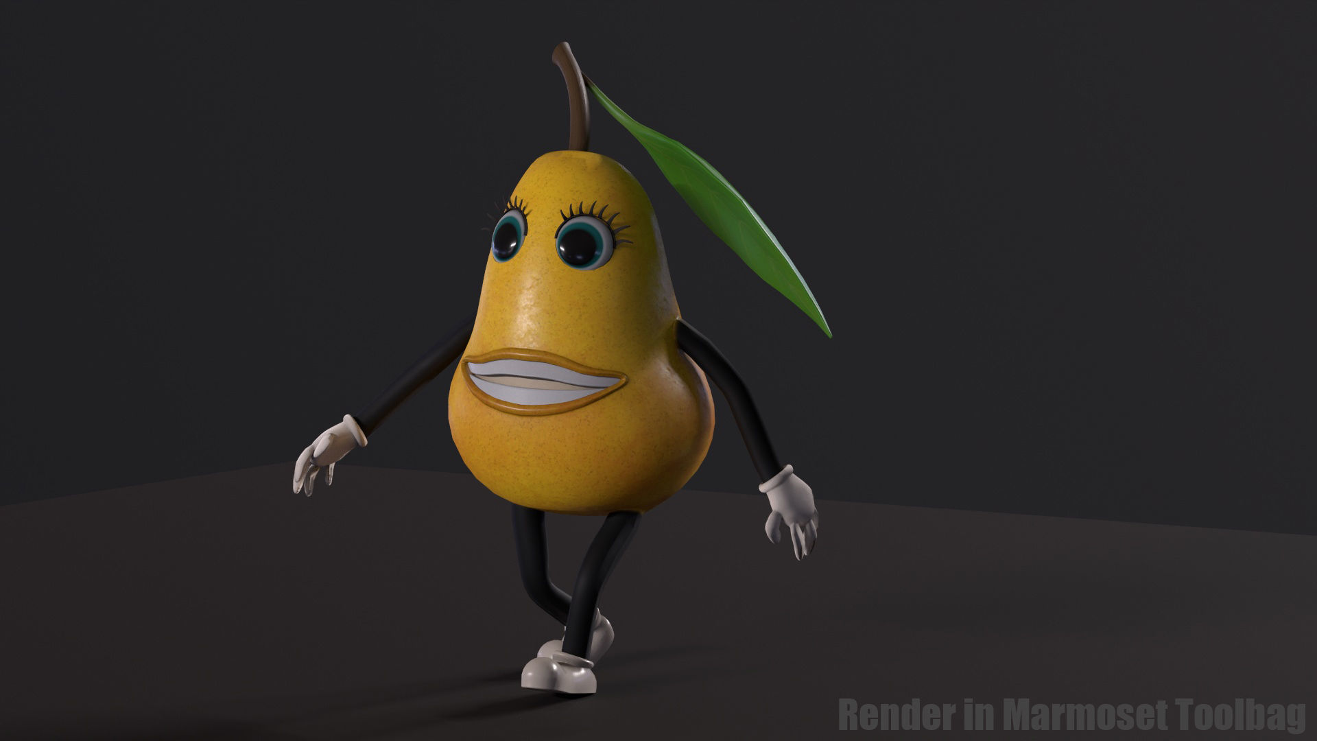 Low-Poly game-ready animated 3D model Pear Characters Low-poly 3D model_19