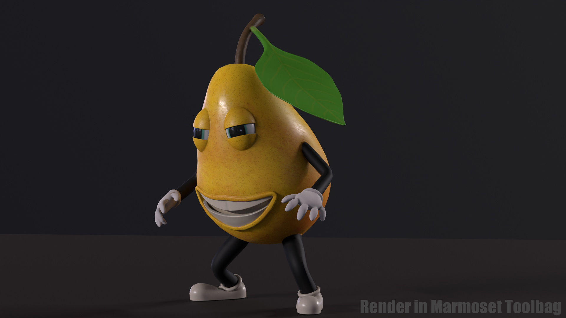 Low-Poly game-ready animated 3D model Pear Characters Low-poly 3D model_9