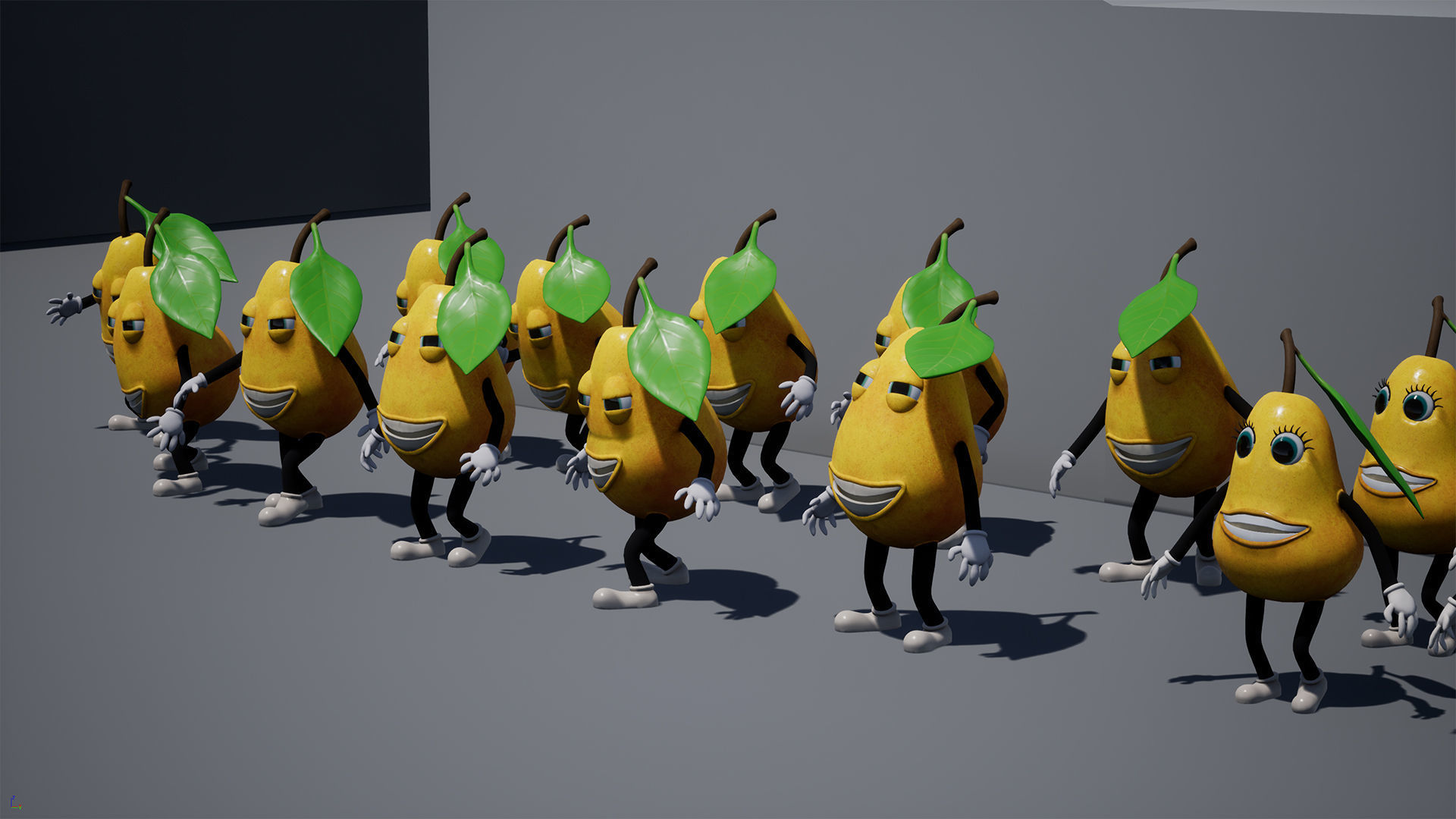 Low-Poly game-ready animated 3D model Pear Characters Low-poly 3D model_13