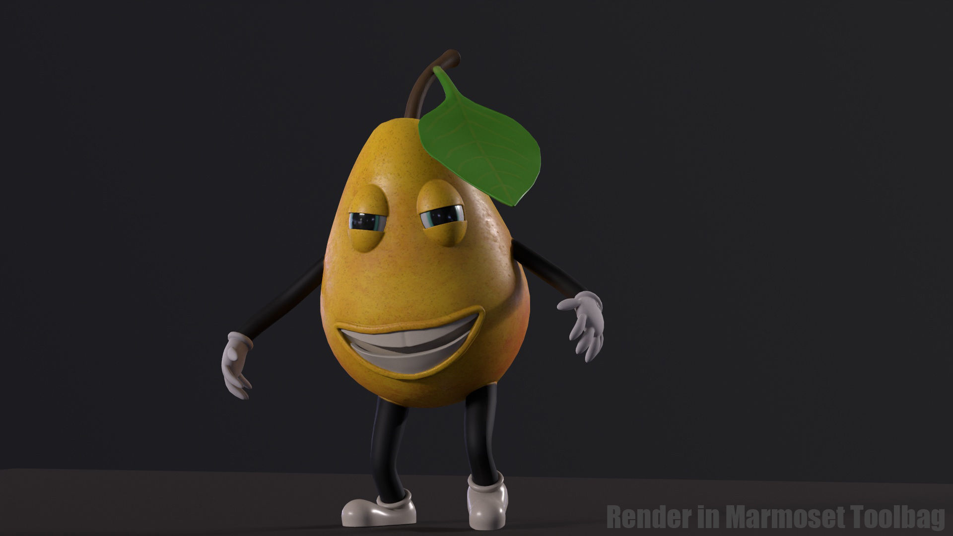 Low-Poly game-ready animated 3D model Pear Characters Low-poly 3D model_22