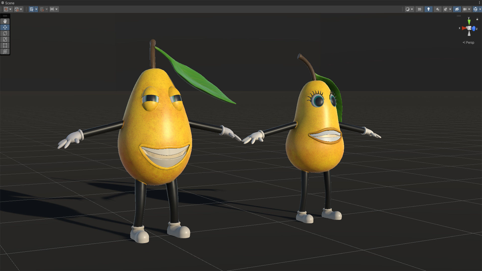 Low-Poly game-ready animated 3D model Pear Characters Low-poly 3D model_29