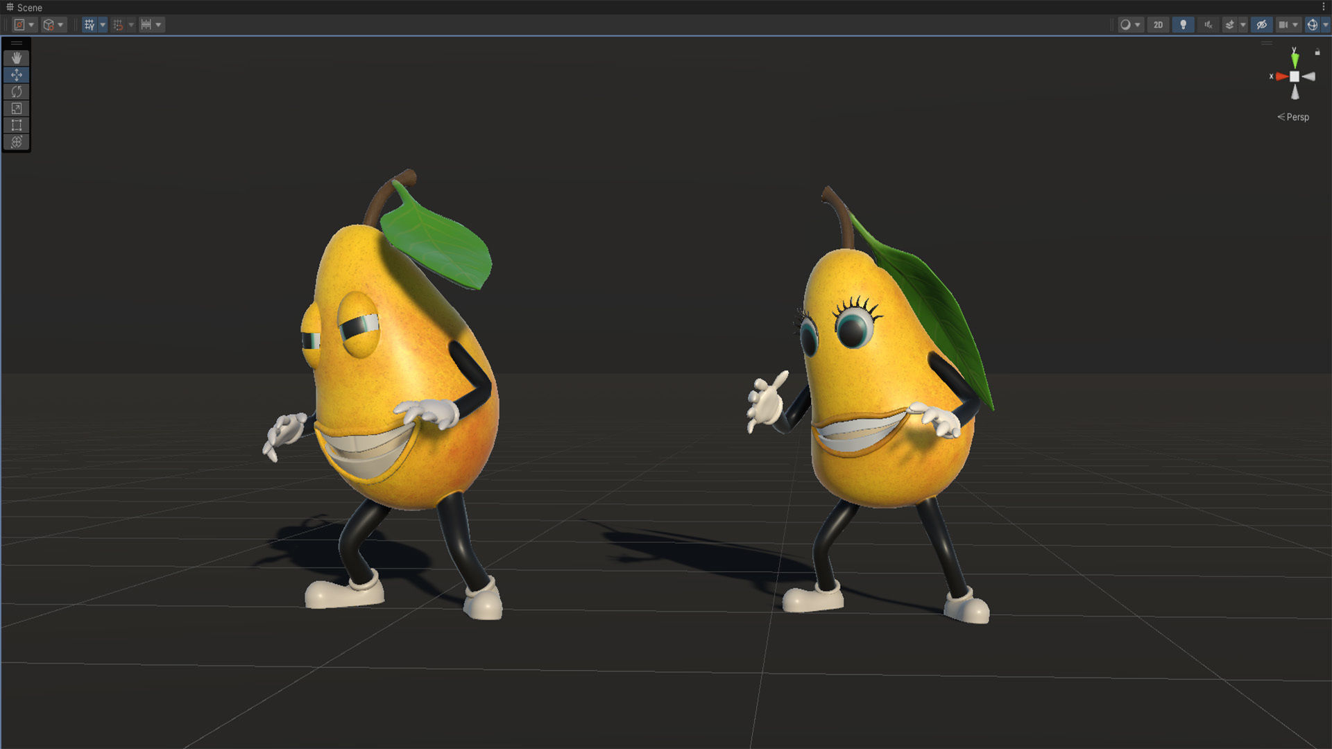 Low-Poly game-ready animated 3D model Pear Characters Low-poly 3D model_25