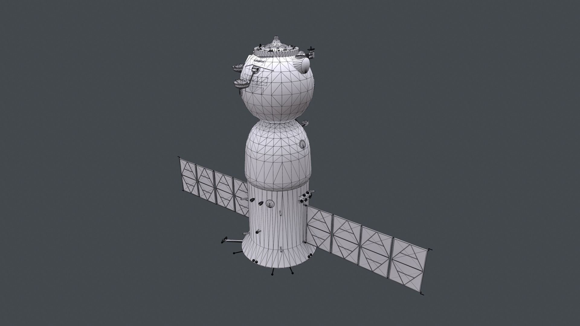 3D Soyuz Spacecraft model Low-poly 3D model_9