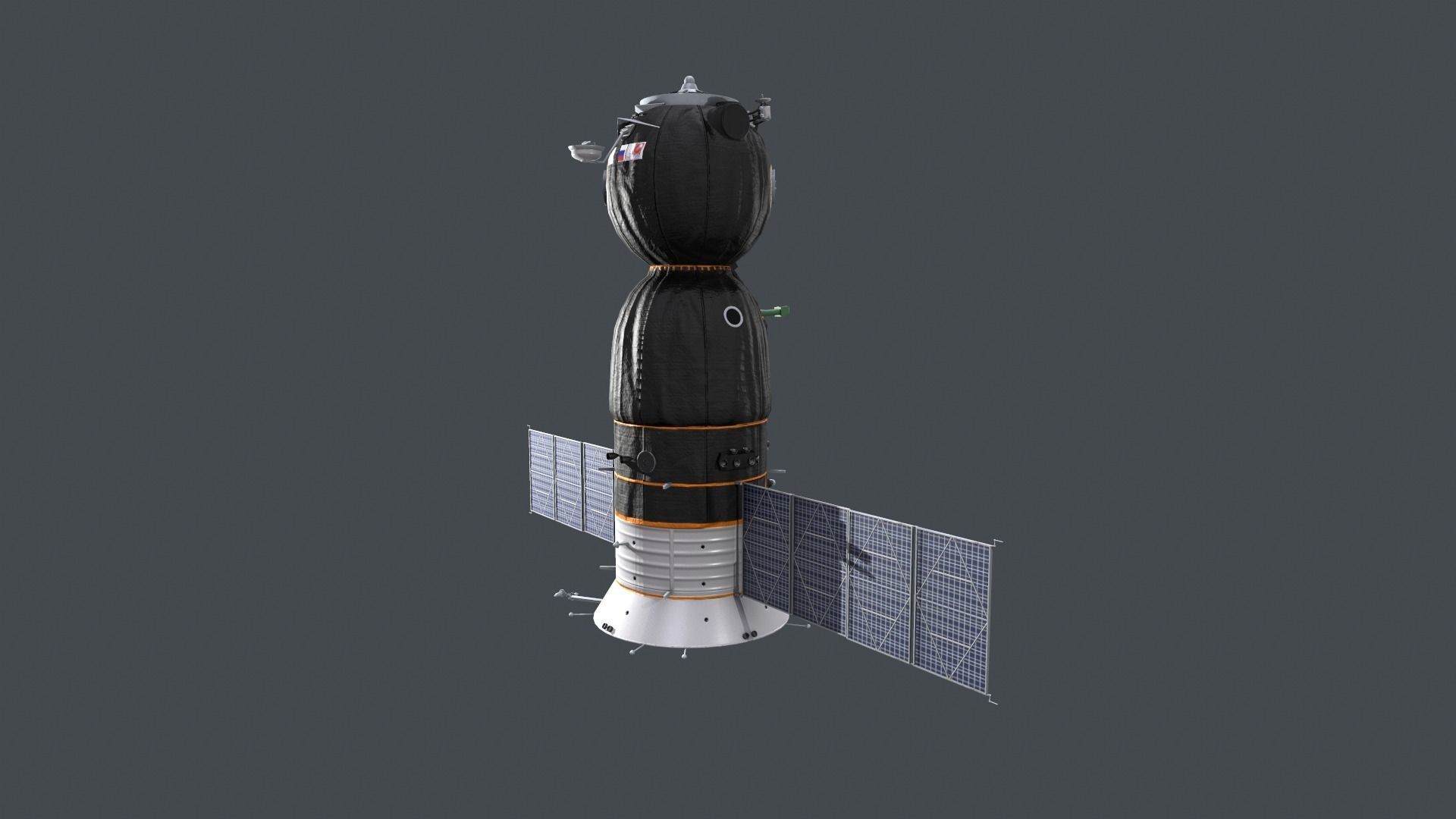 3D Soyuz Spacecraft model Low-poly 3D model_7