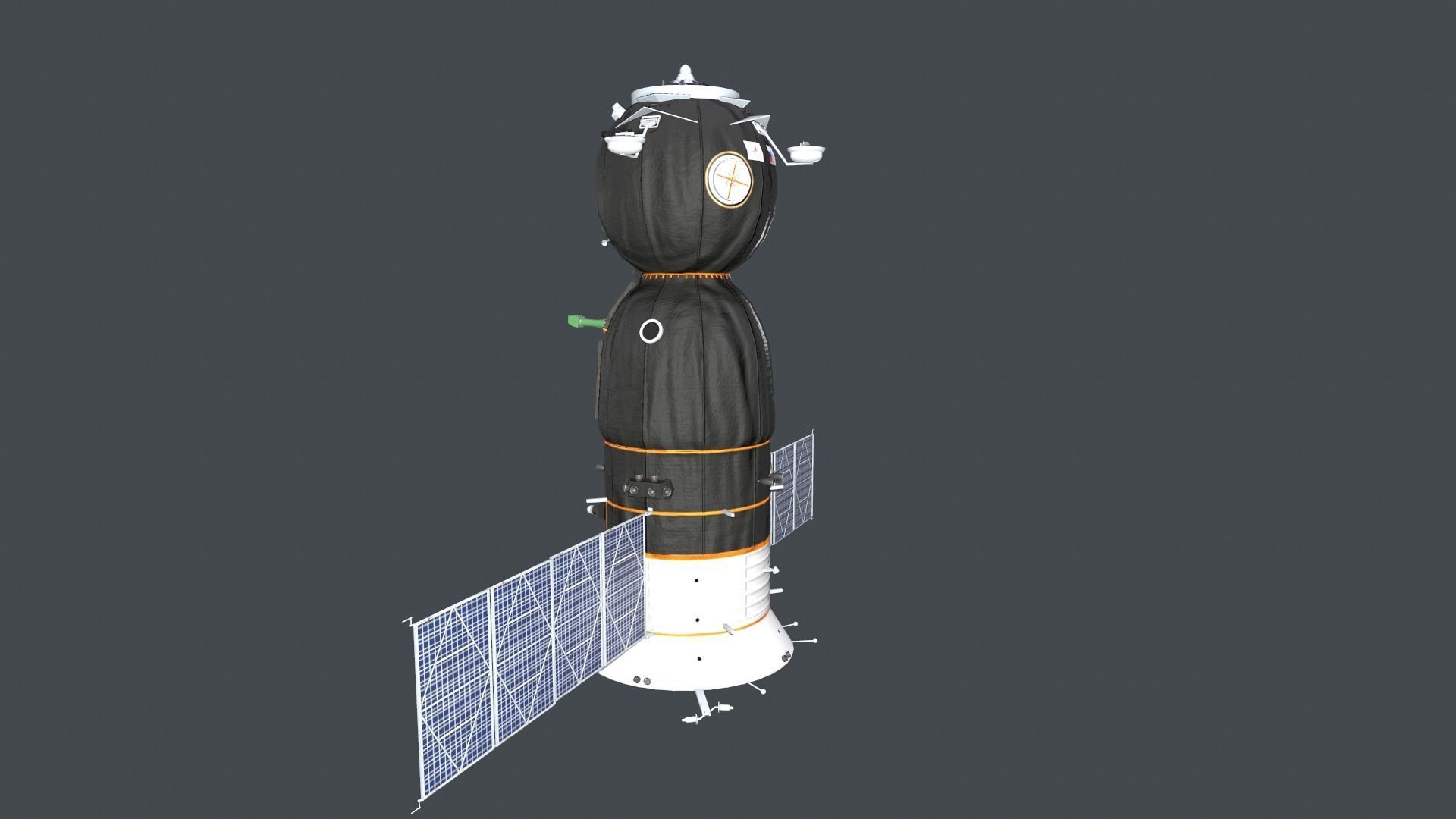 3D Soyuz Spacecraft model Low-poly 3D model_4