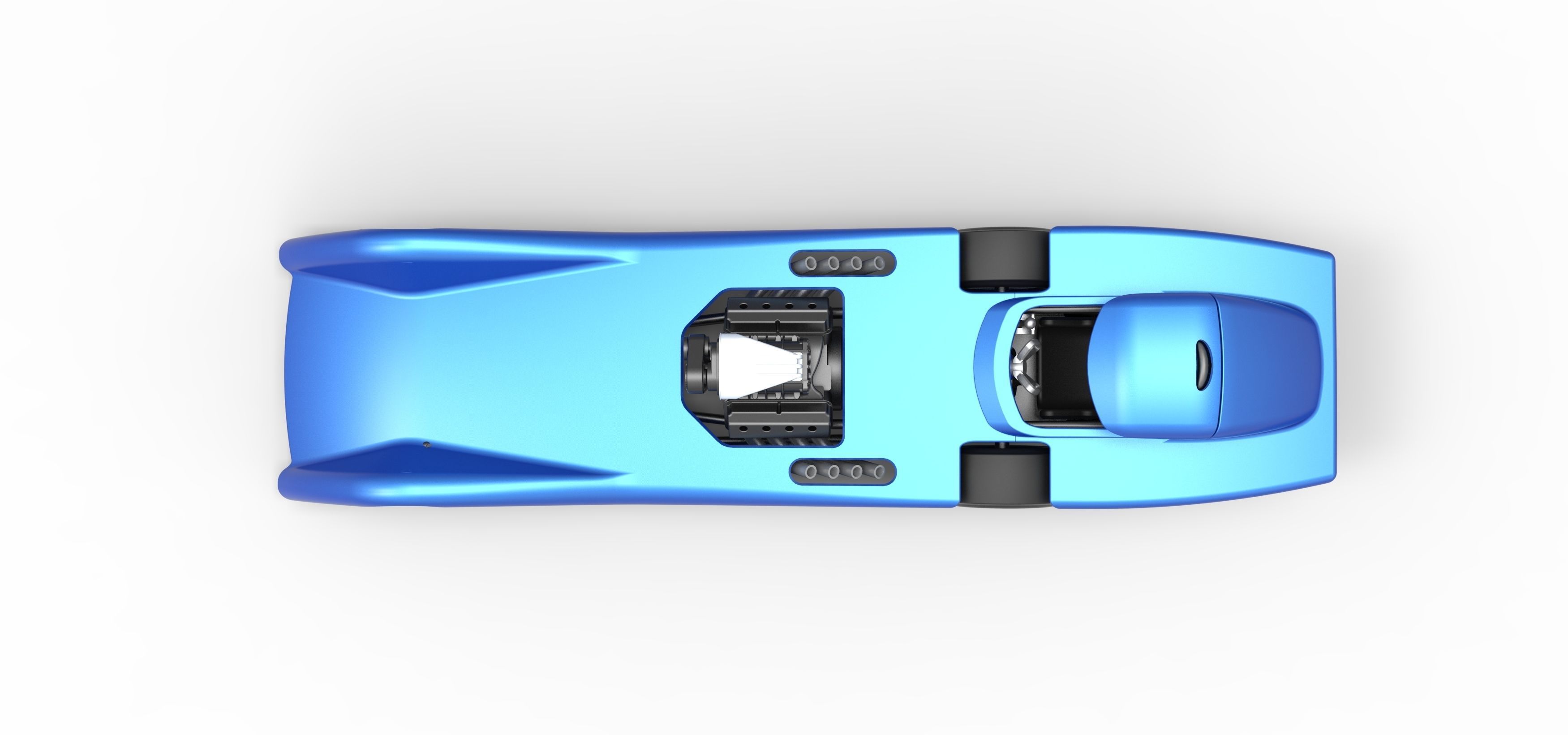 Front engine old school dragster with shell V6 Scale 1 to 25 3D print model_11