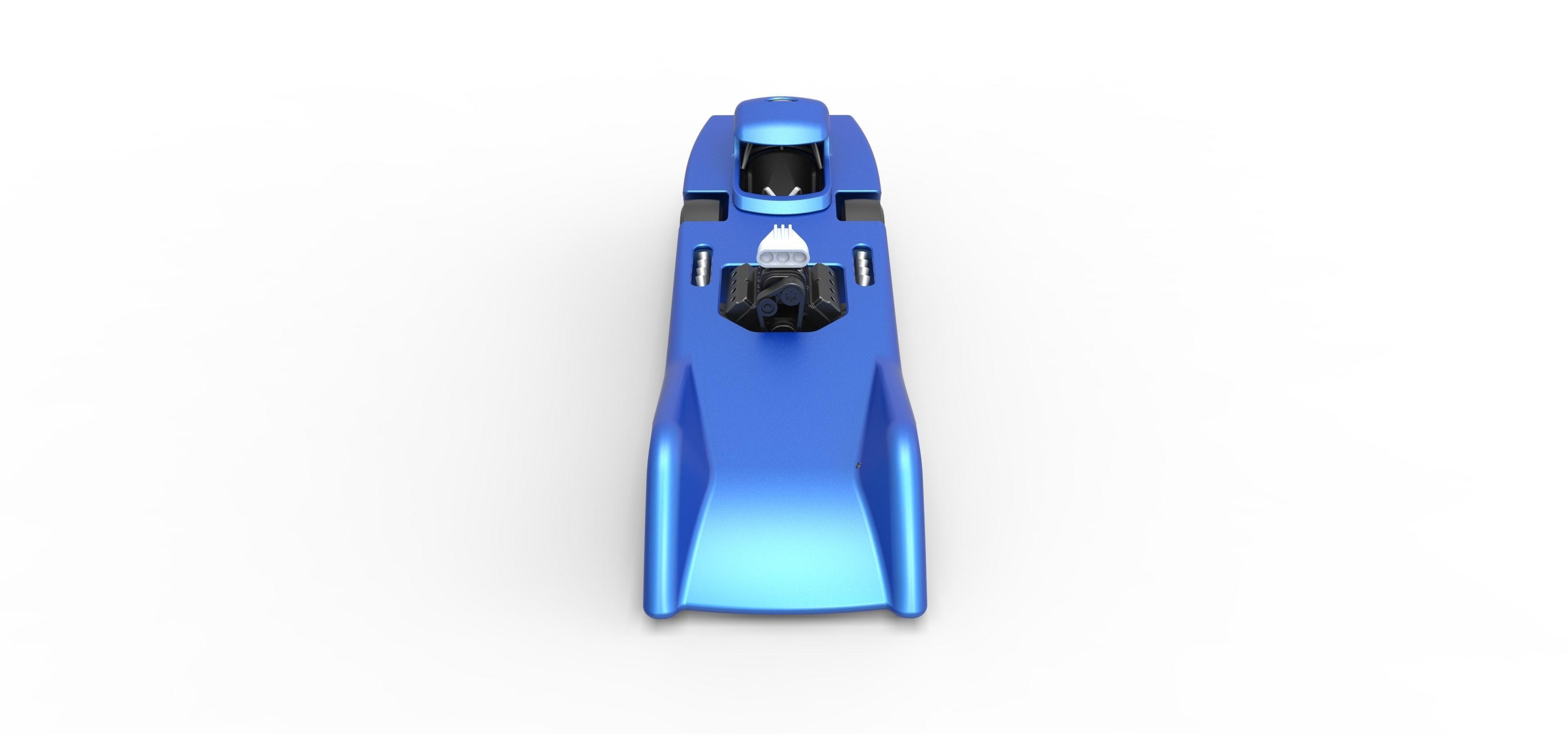 Front engine old school dragster with shell V6 Scale 1 to 25 3D print model_7