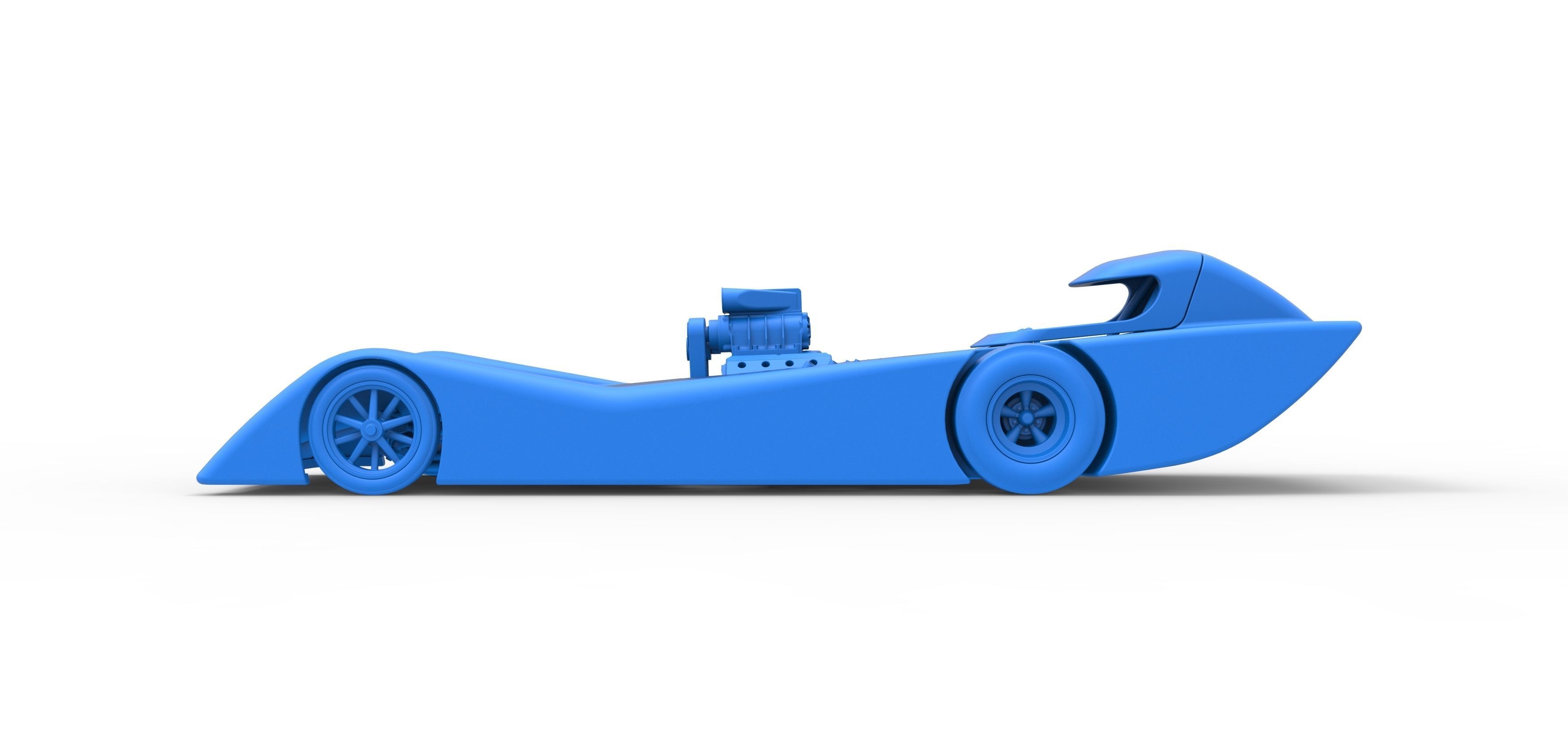 Front engine old school dragster with shell V6 Scale 1 to 25 3D print model_24