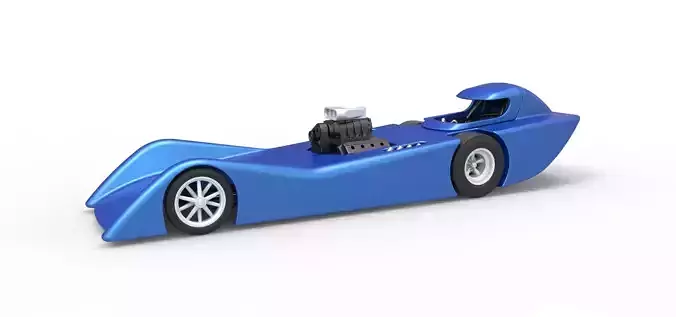 Front engine old school dragster with shell V6 Scale 1 to 25