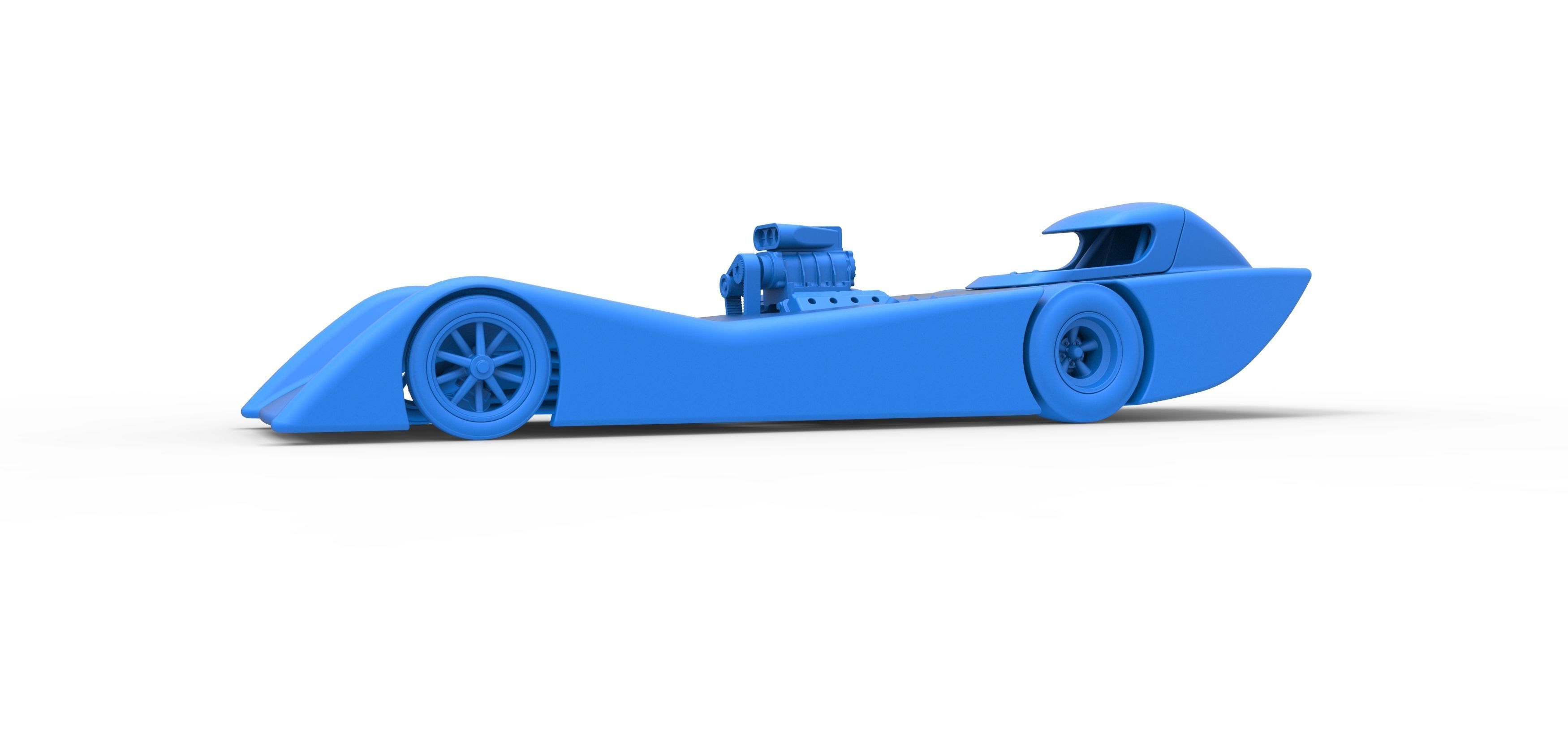 Front engine old school dragster with shell V6 Scale 1 to 25 3D print model_18