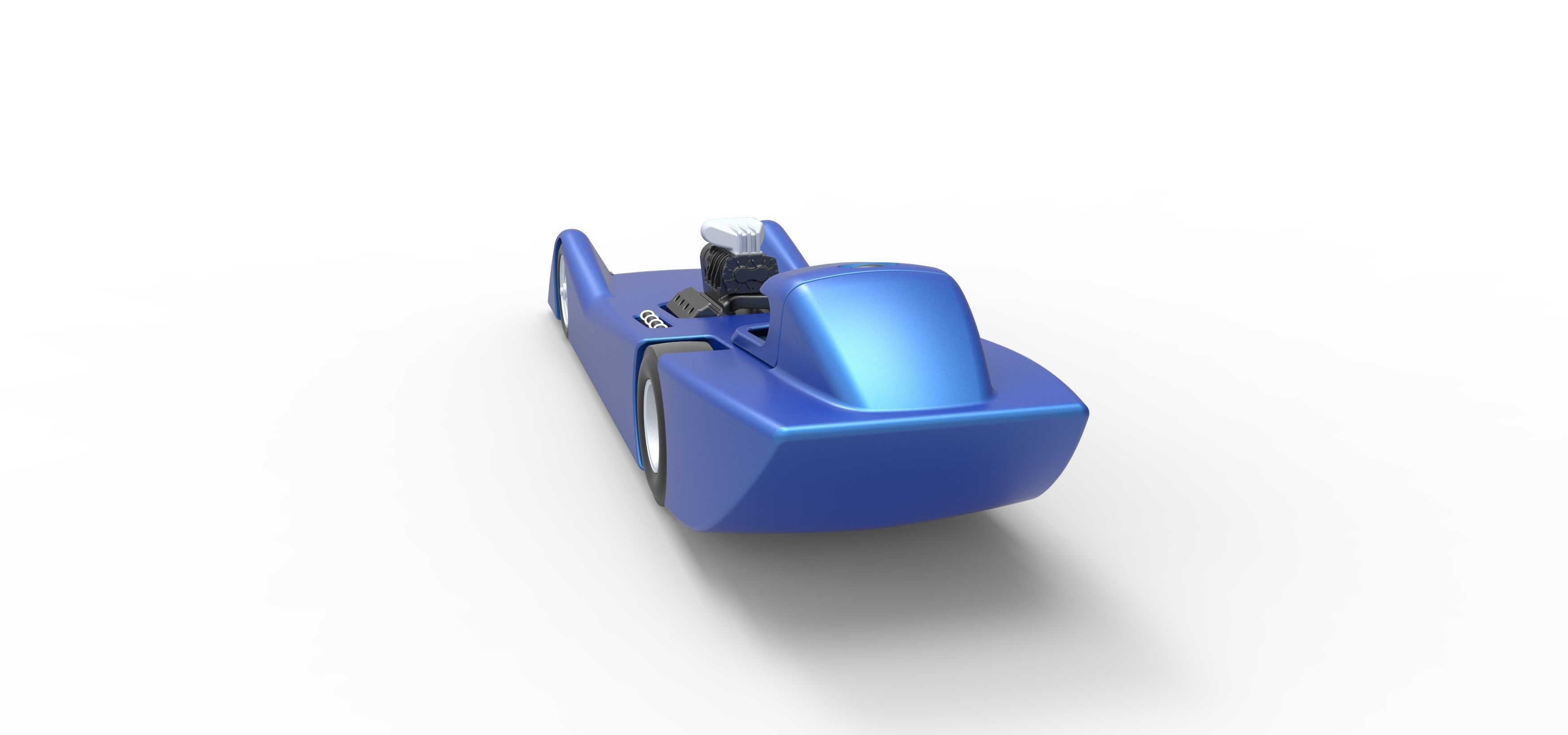 Front engine old school dragster with shell V6 Scale 1 to 25 3D print model_13