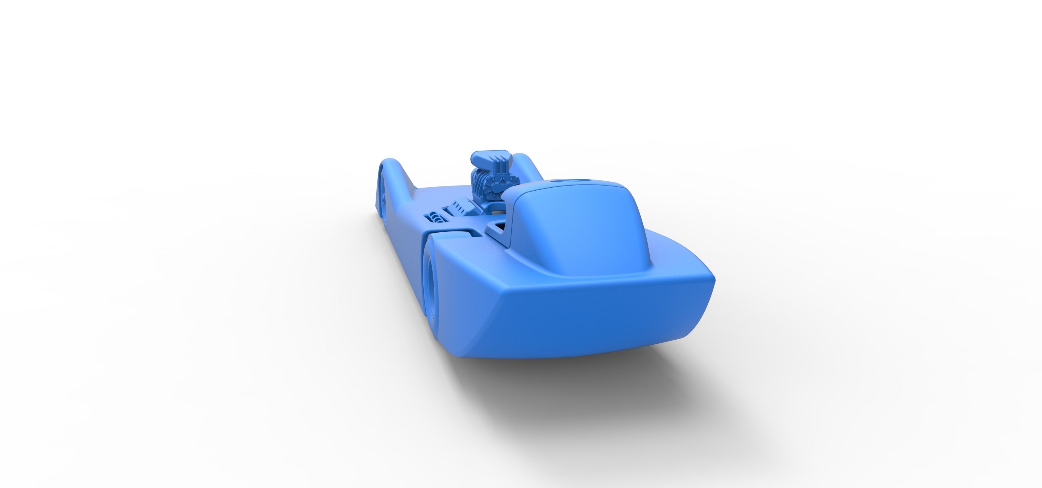 Front engine old school dragster with shell V6 Scale 1 to 25 3D print model_28