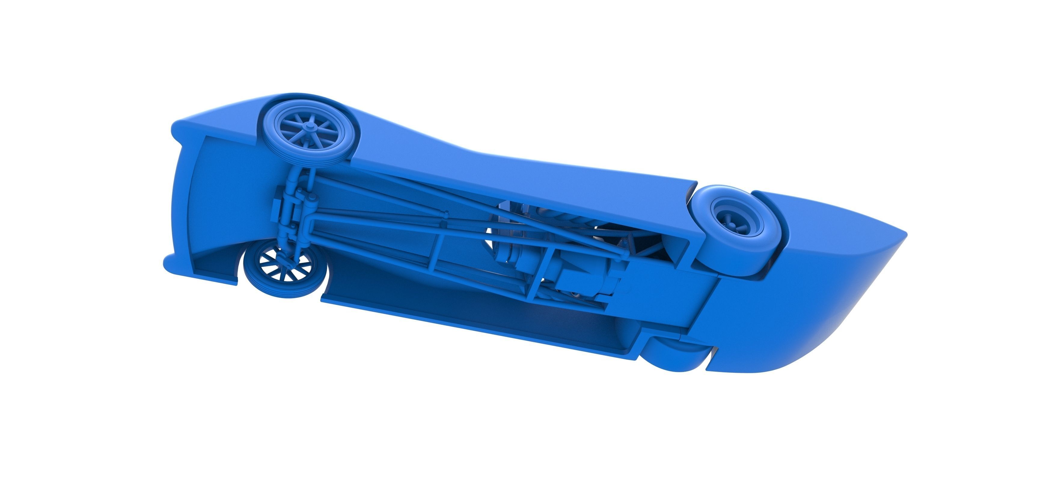 Front engine old school dragster with shell V6 Scale 1 to 25 3D print model_19