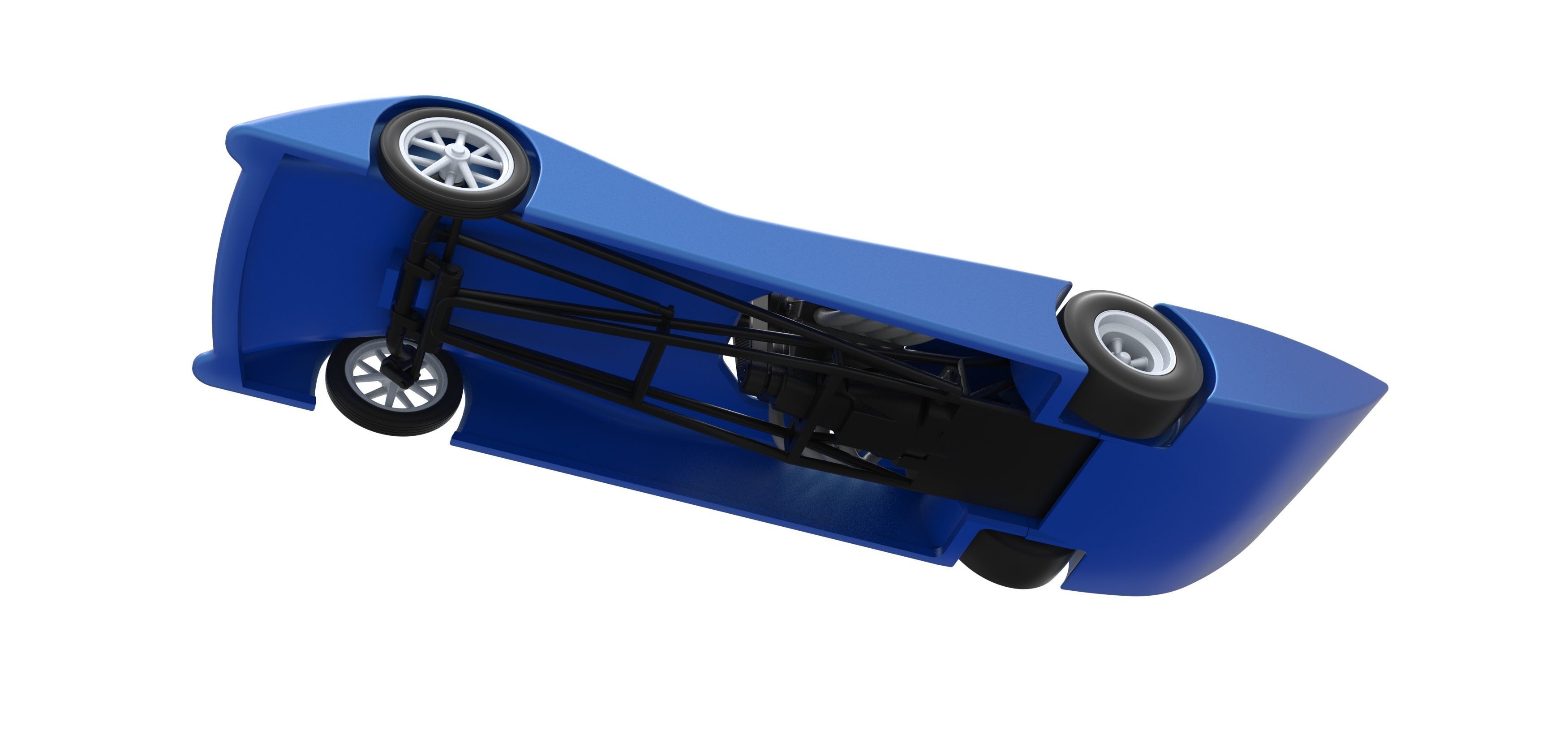 Front engine old school dragster with shell V6 Scale 1 to 25 3D print model_4