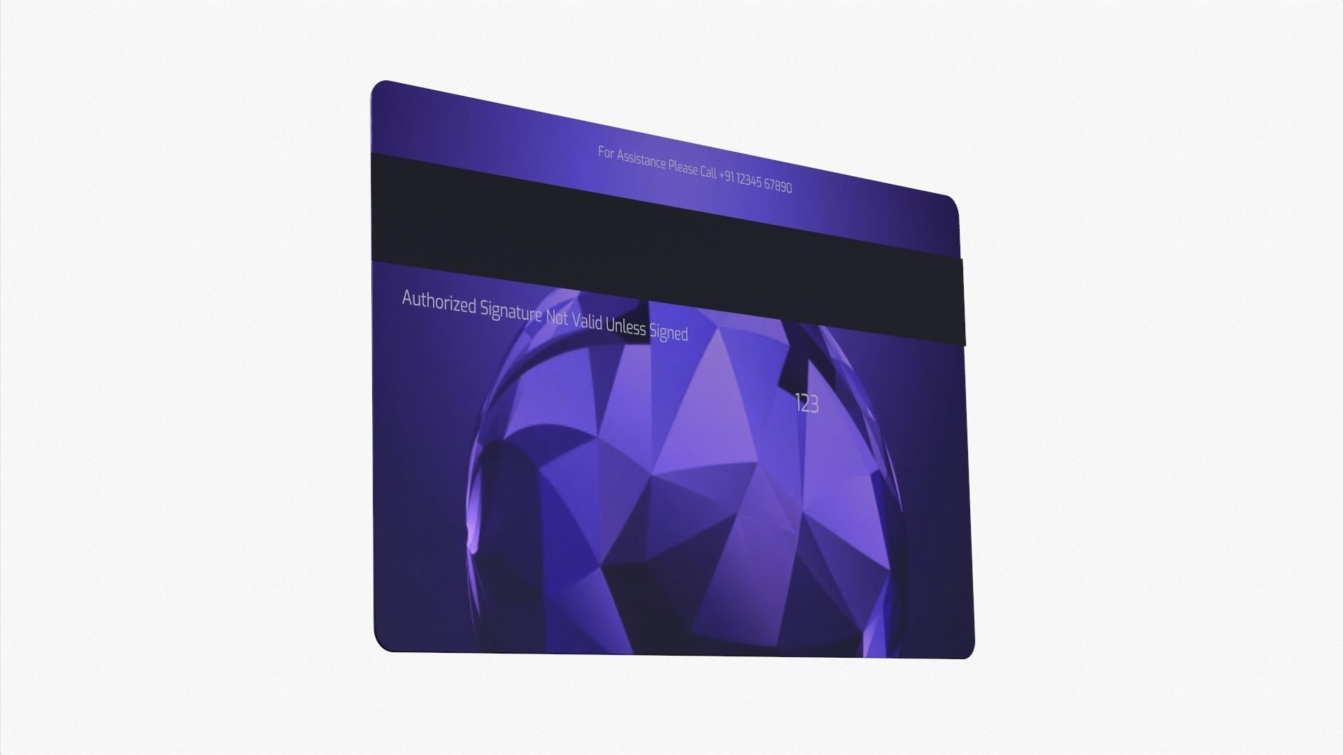 Credit Card Low-poly 3D model_4