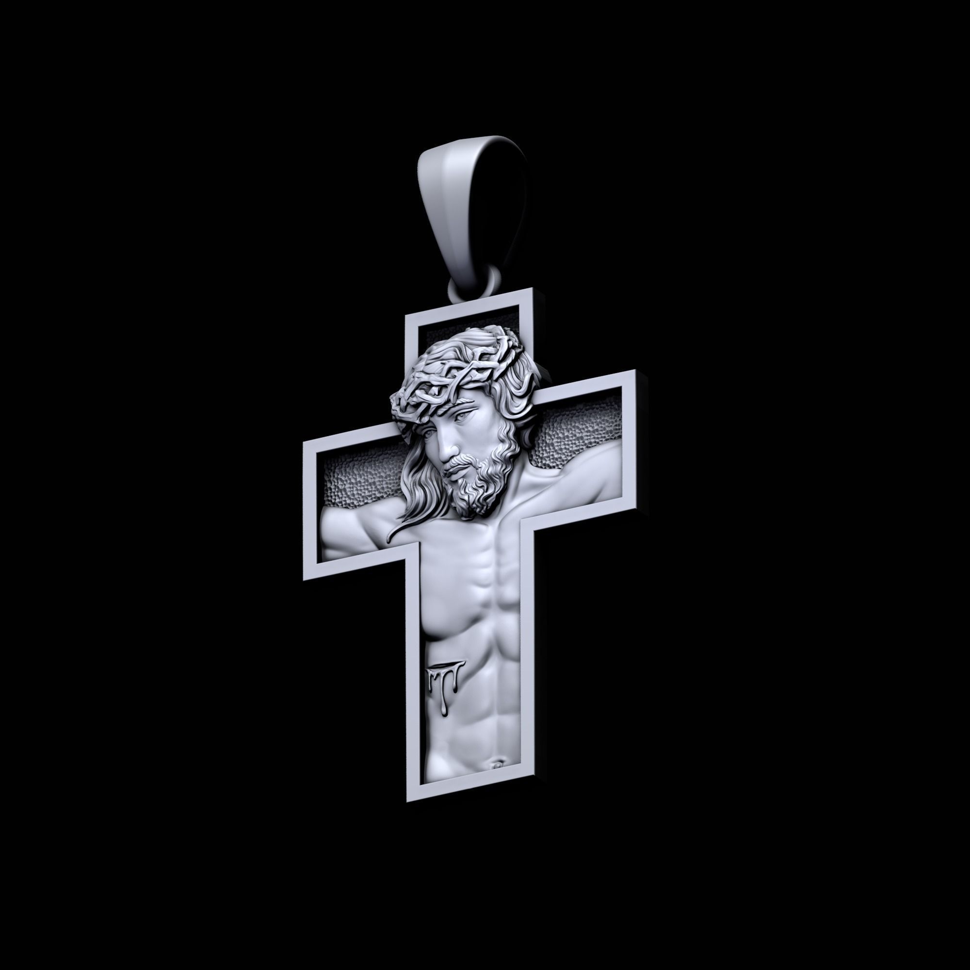 Jesus in Cross 3D print model_3