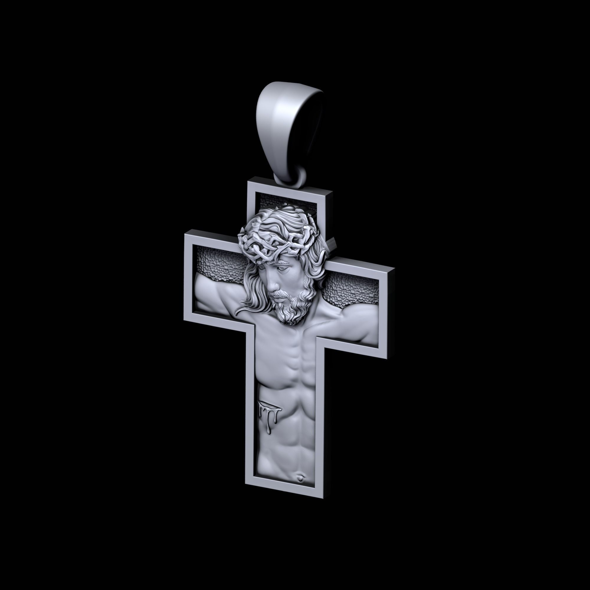 Jesus in Cross 3D print model_2