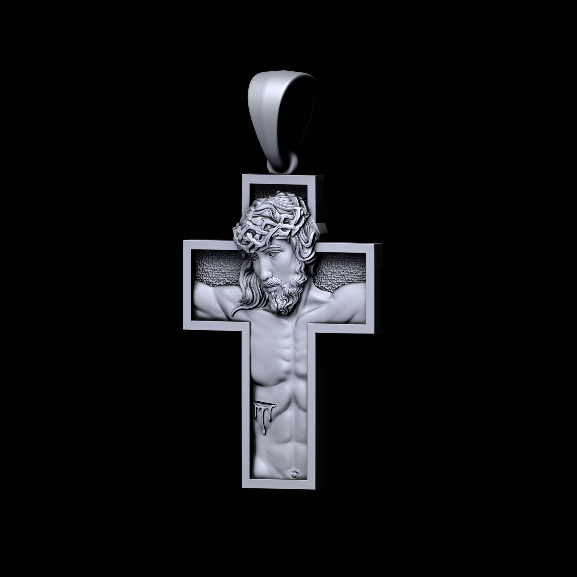 Jesus in Cross 3D print model_1