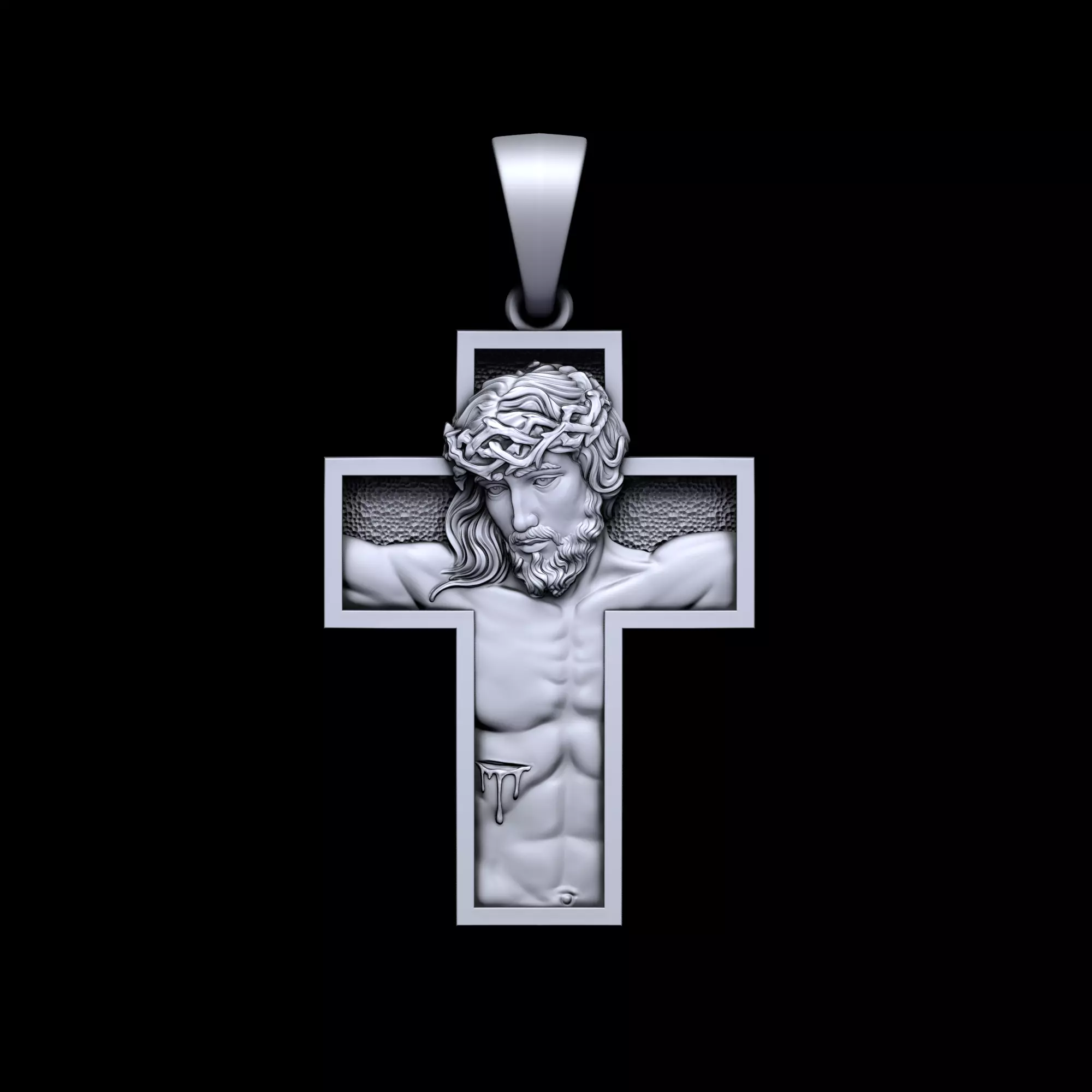 Jesus in Cross 3D print model_0