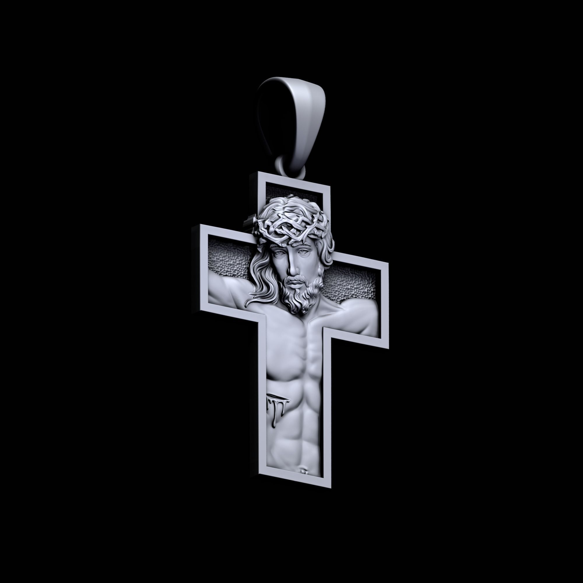 Jesus in Cross 3D print model_4