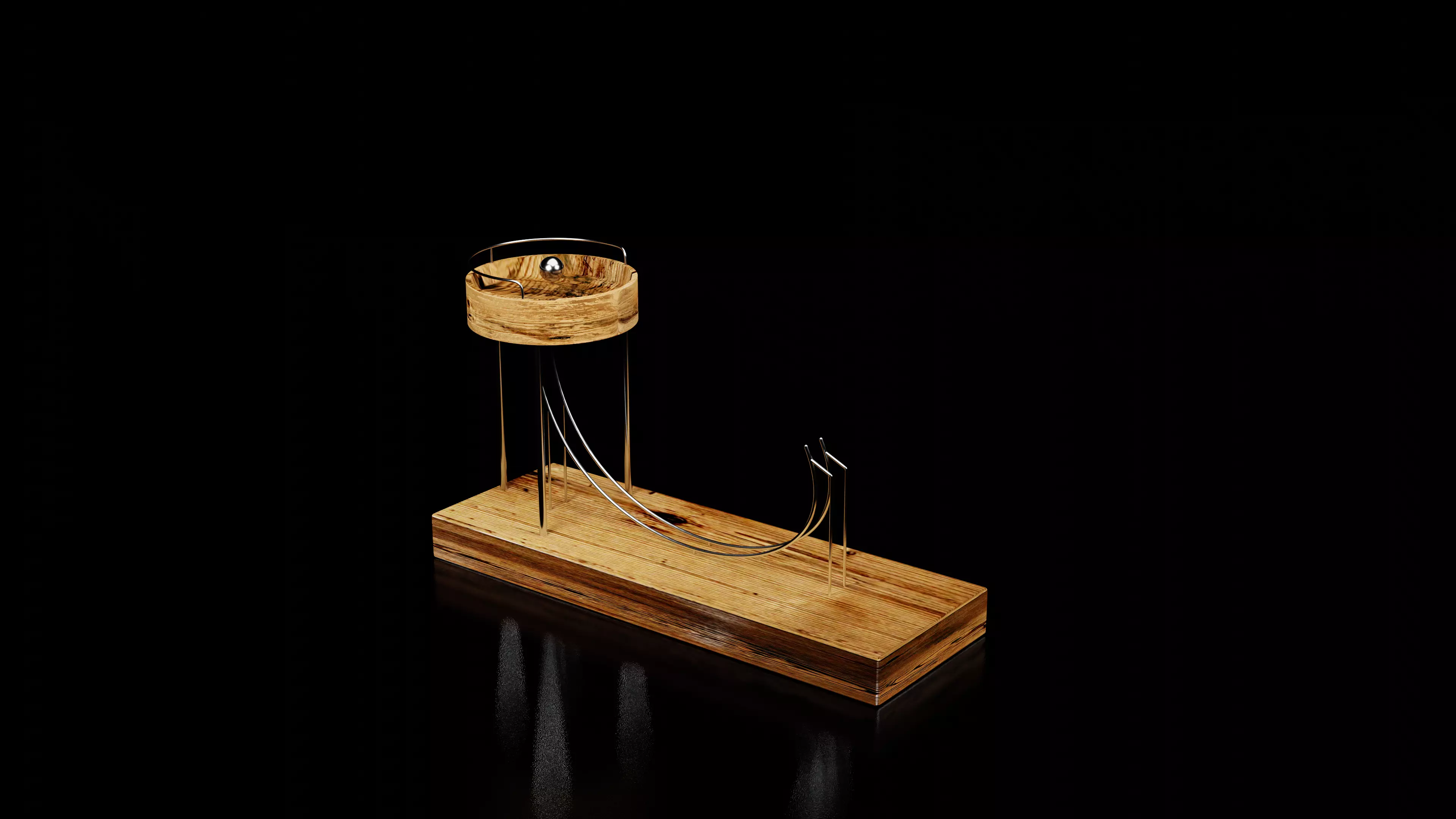 Metal Ball Infinite Loop Mechanism 3D model_0
