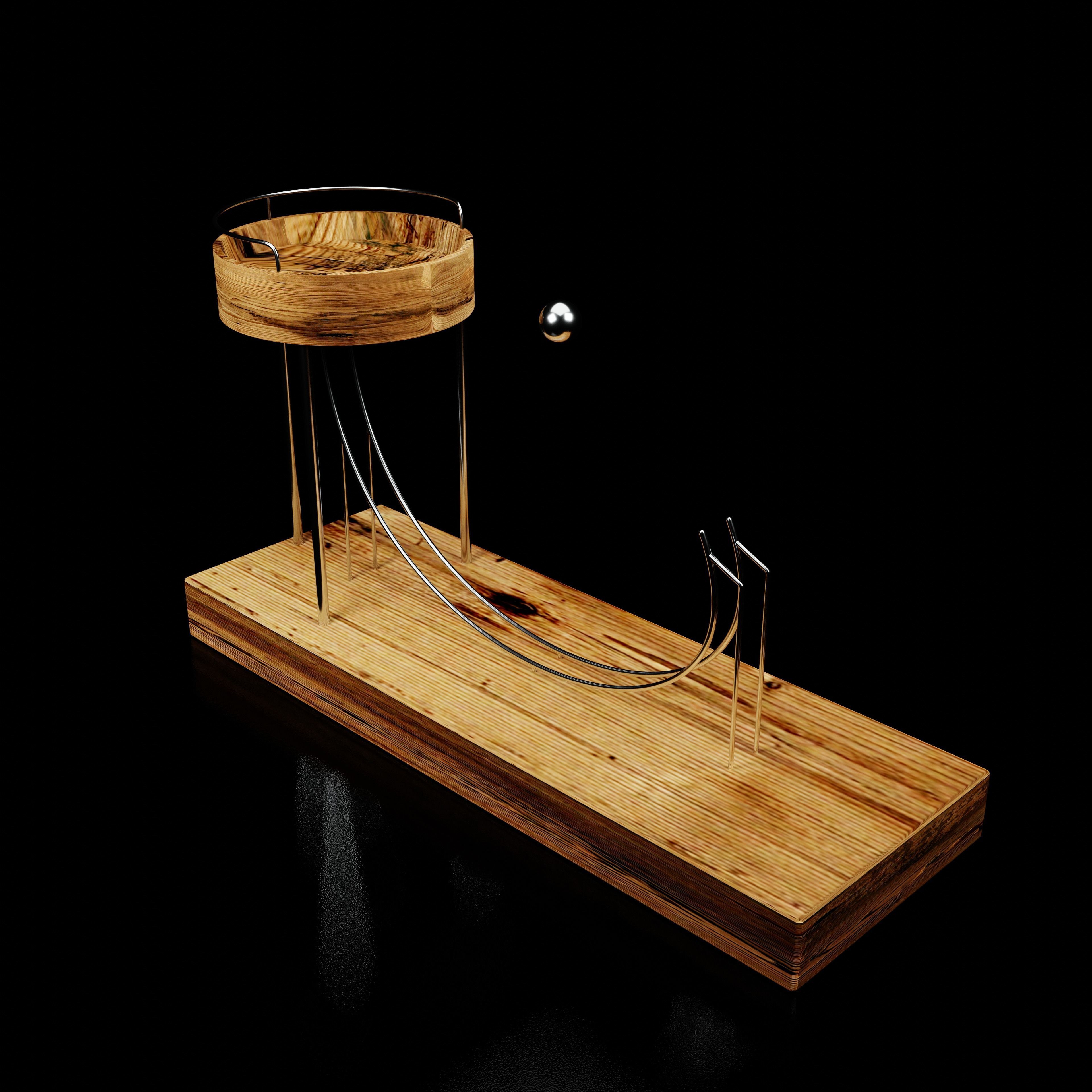 Metal Ball Infinite Loop Mechanism 3D model_2