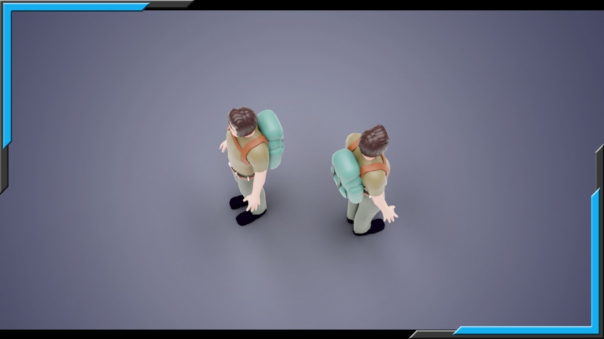 HIKER MAN BASE MESH MODEL Free low-poly 3D model_2
