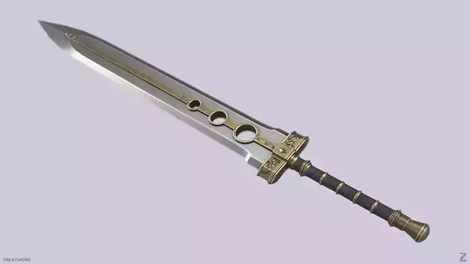 Greatsword Low-poly 3D model