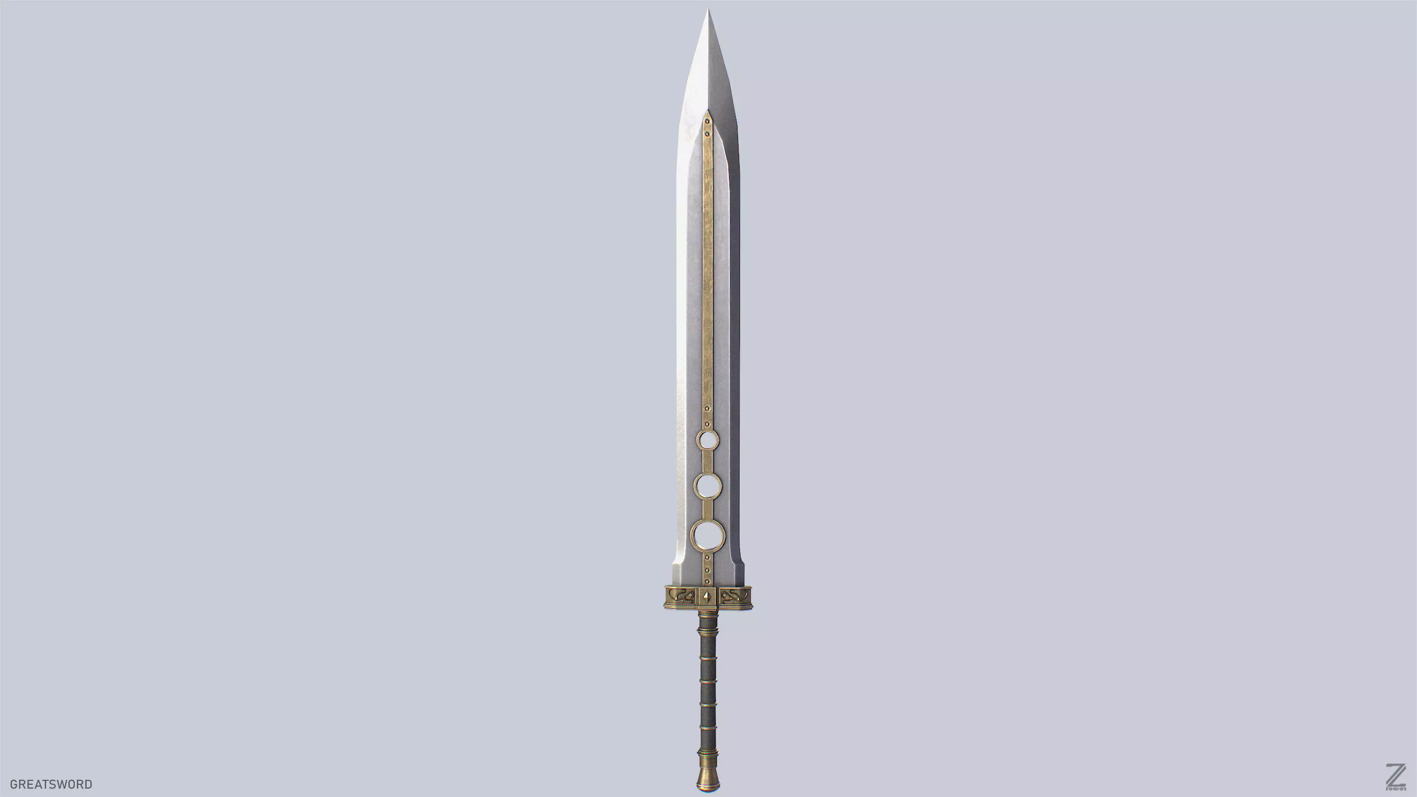 Greatsword Low-poly 3D model_2