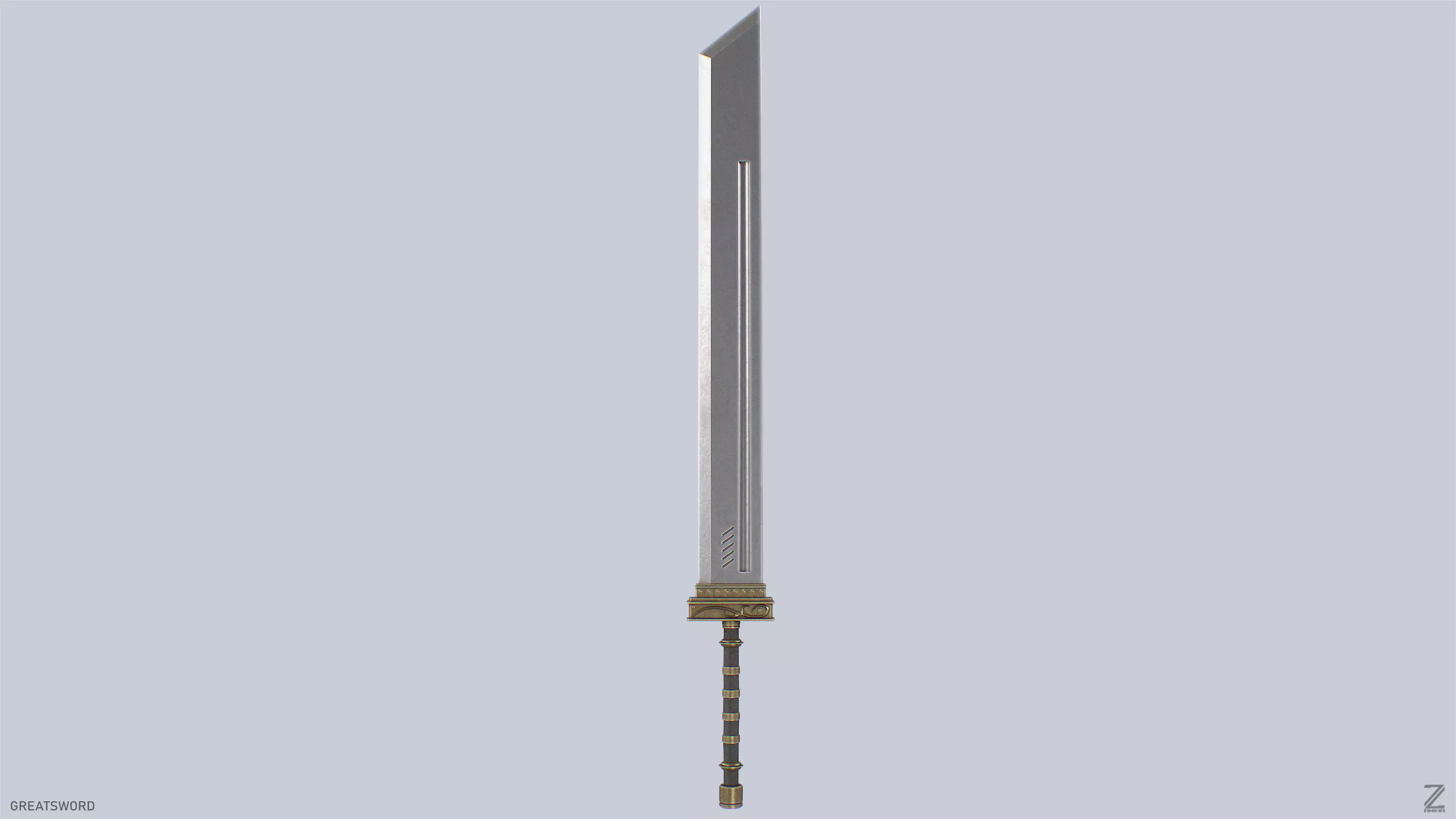 Greatsword Low-poly 3D model_2