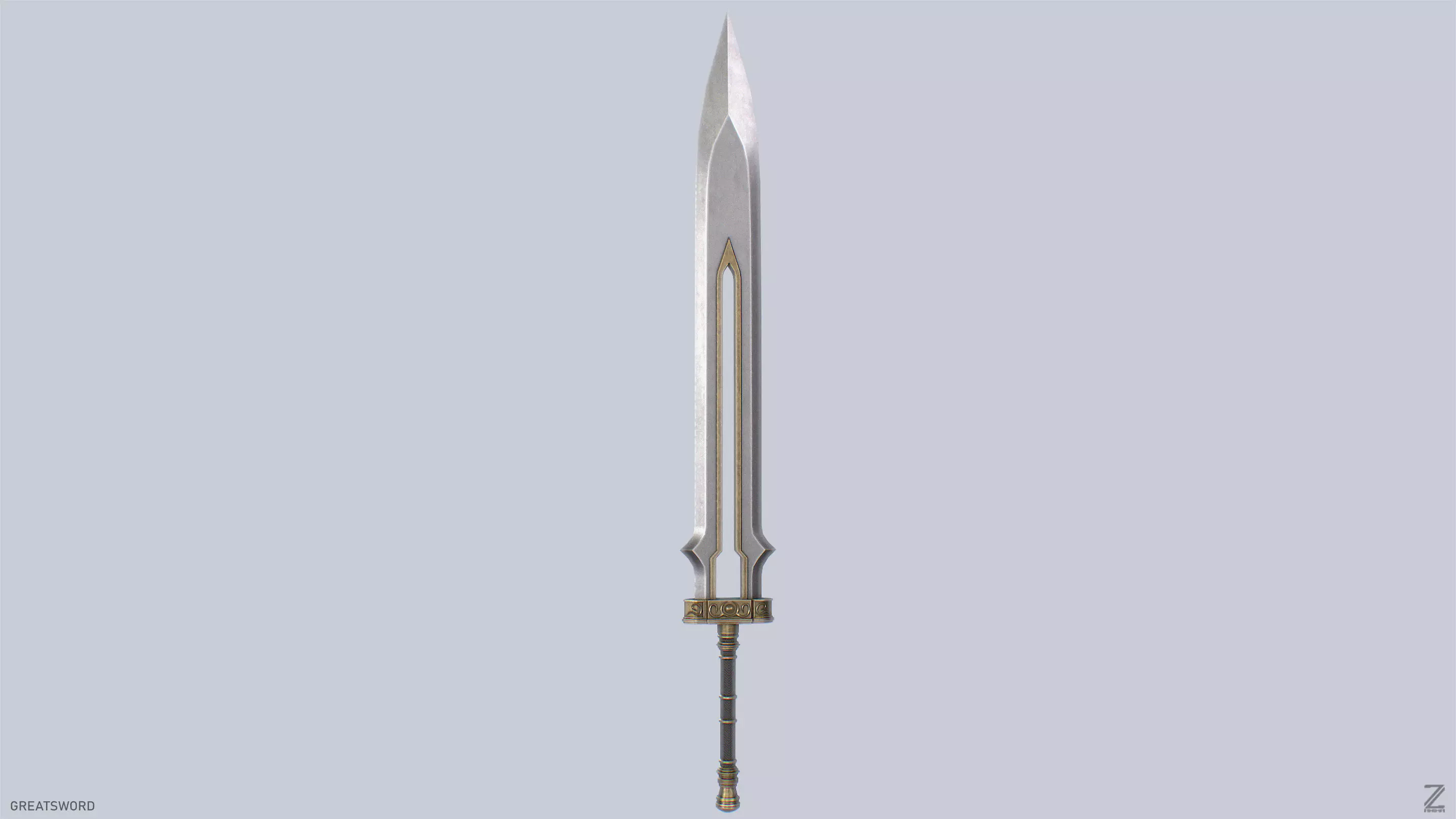 Greatsword Low-poly 3D model_4