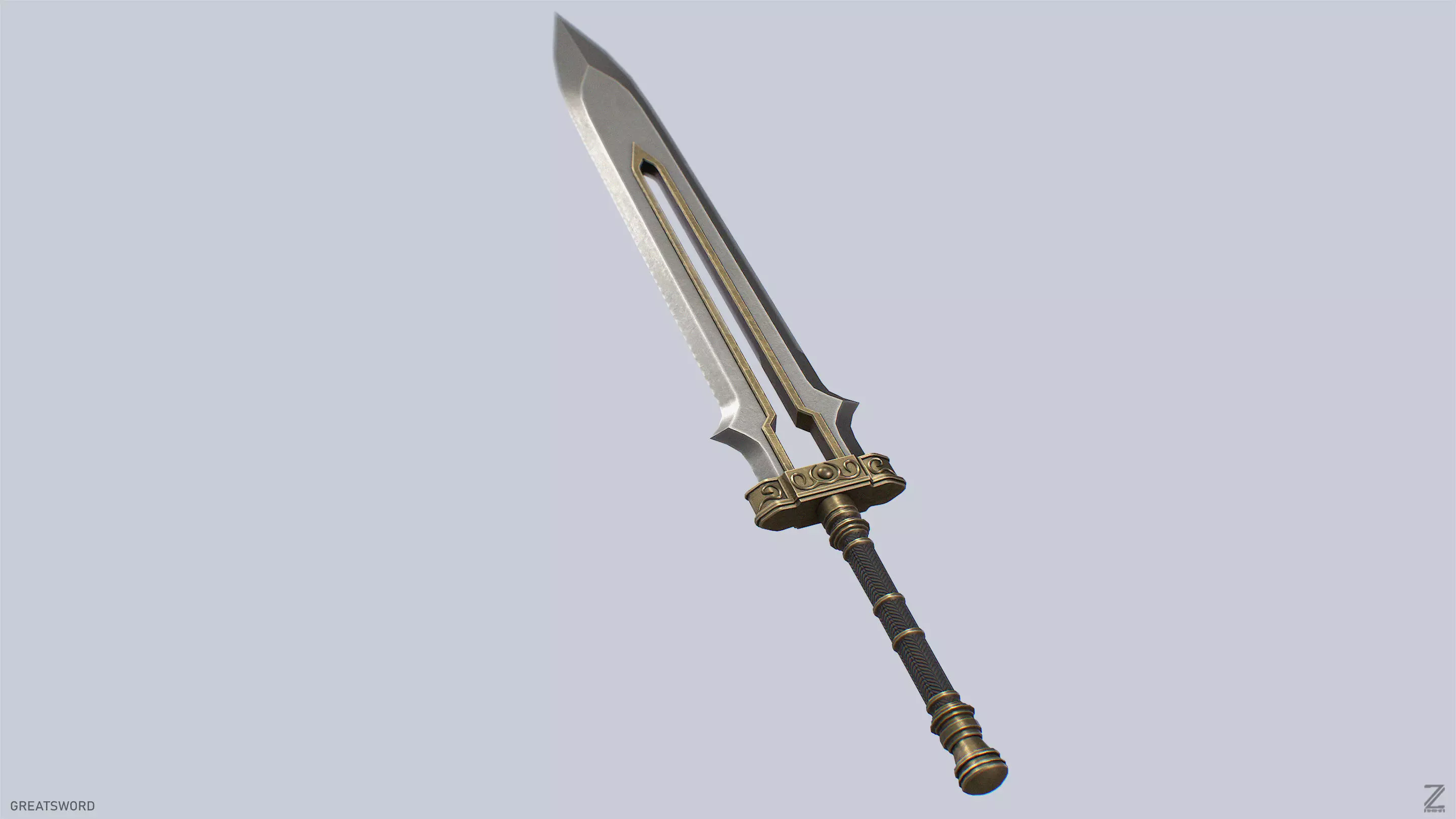 Greatsword Low-poly 3D model_7