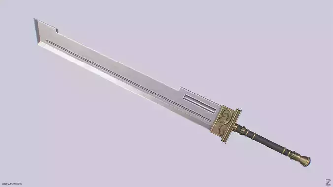 Greatsword Low-poly 3D model