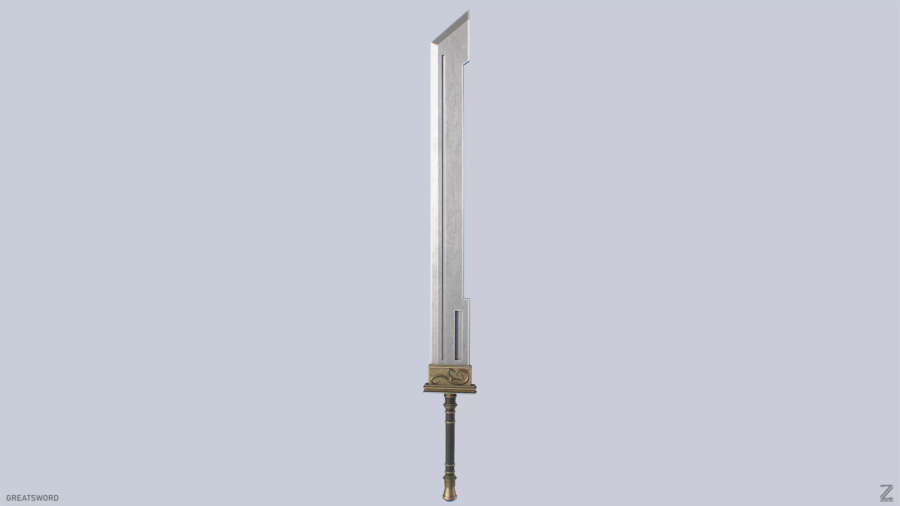 Greatsword Low-poly 3D model_4