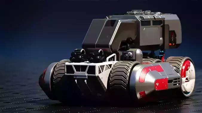 Monster Truck Sci Fi  6 Wheel