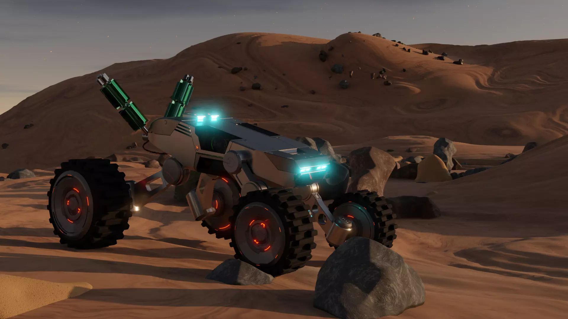 Sci-Fi Rover Free 3D model