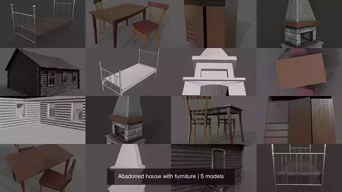 Abadoned house with furniture