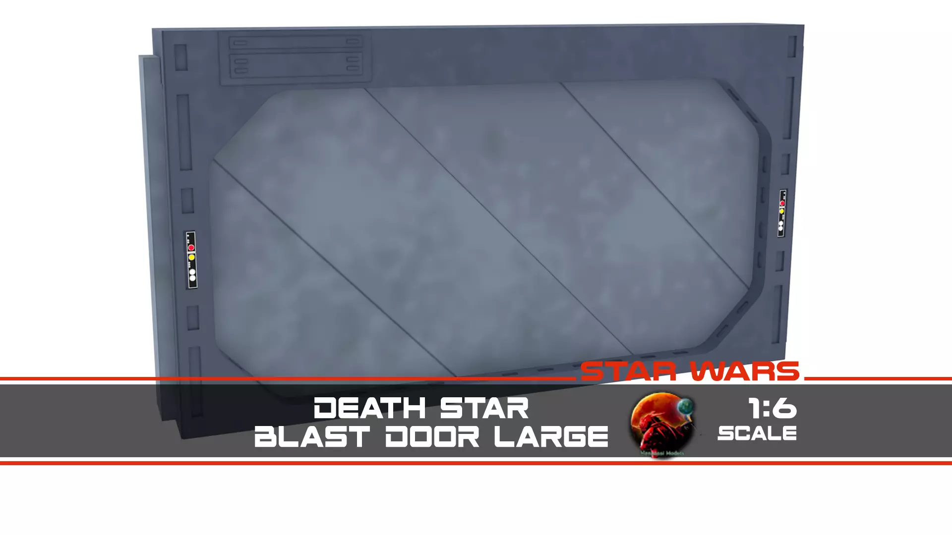 Death Star Blast Door large - 1-6 scale Hottoys 3D print model_0