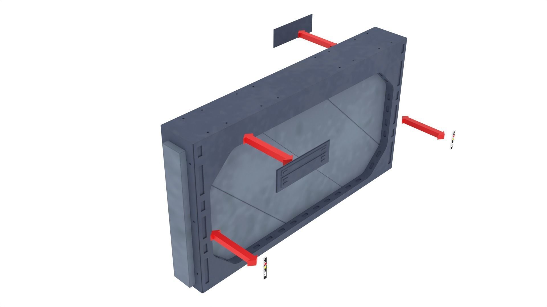 Death Star Blast Door large - 1-6 scale Hottoys 3D print model_21