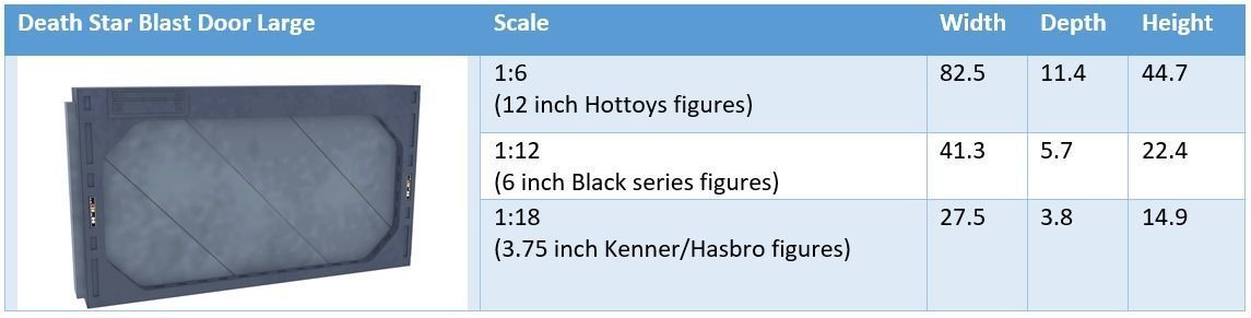 Death Star Blast Door large - 1-12 scale Blackseries 3D print model_29