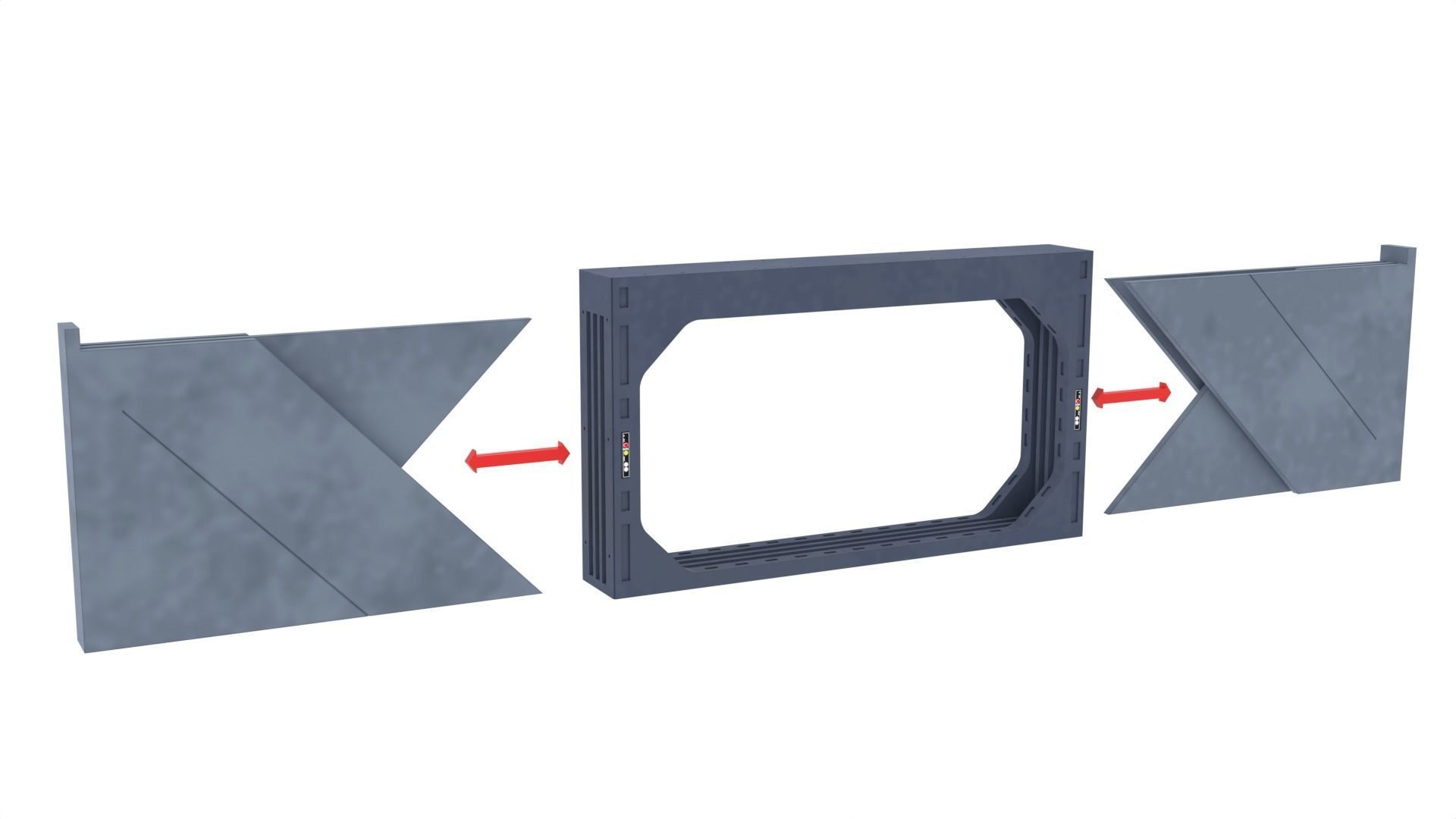 Death Star Blast Door large - 1-12 scale Blackseries 3D print model_24