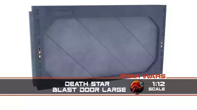 Death Star Blast Door large - 1-12 scale Blackseries 3D print model