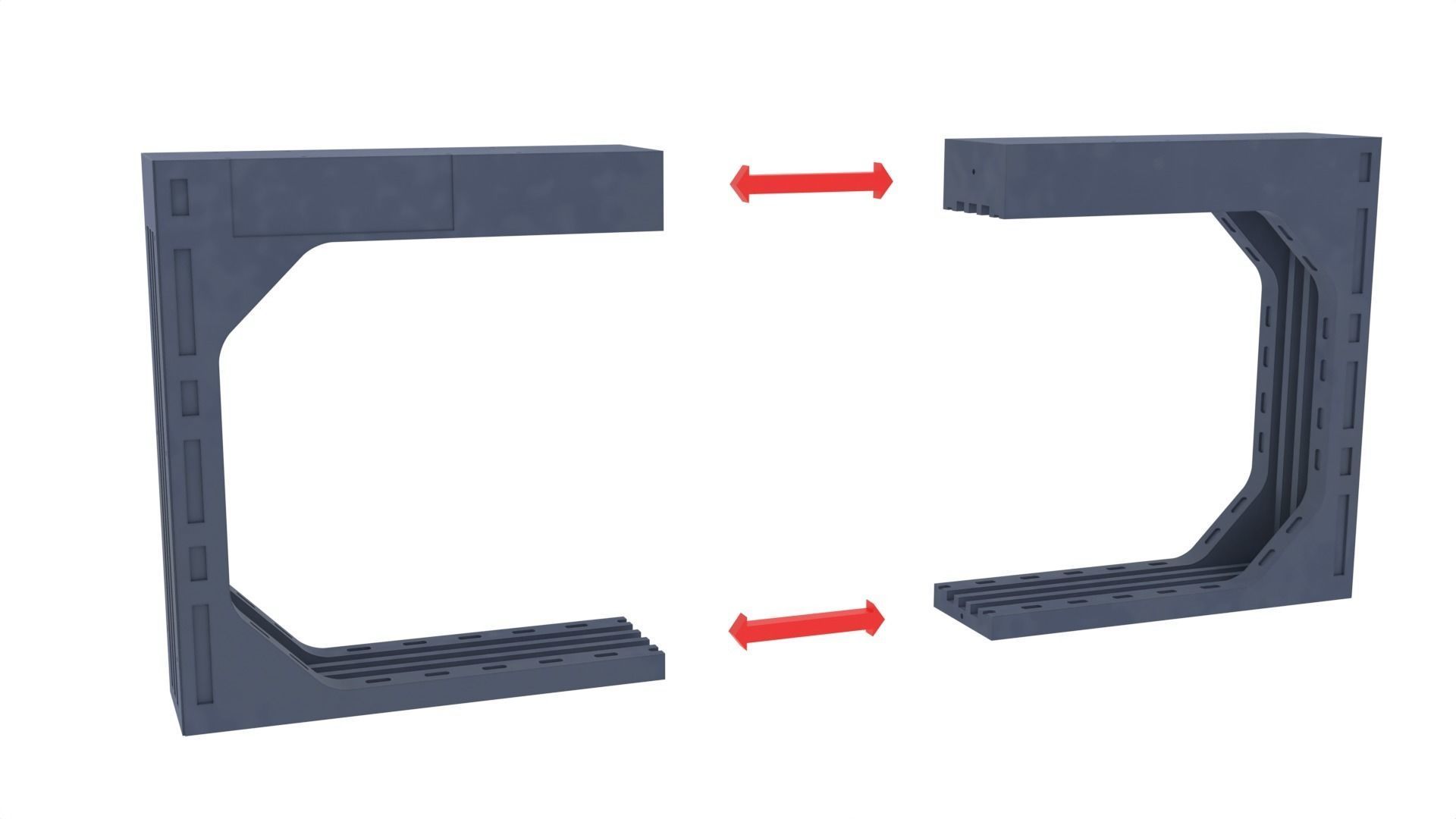 Death Star Blast Door large - 1-18 scale Kenner-Hasbro 3D print model_23
