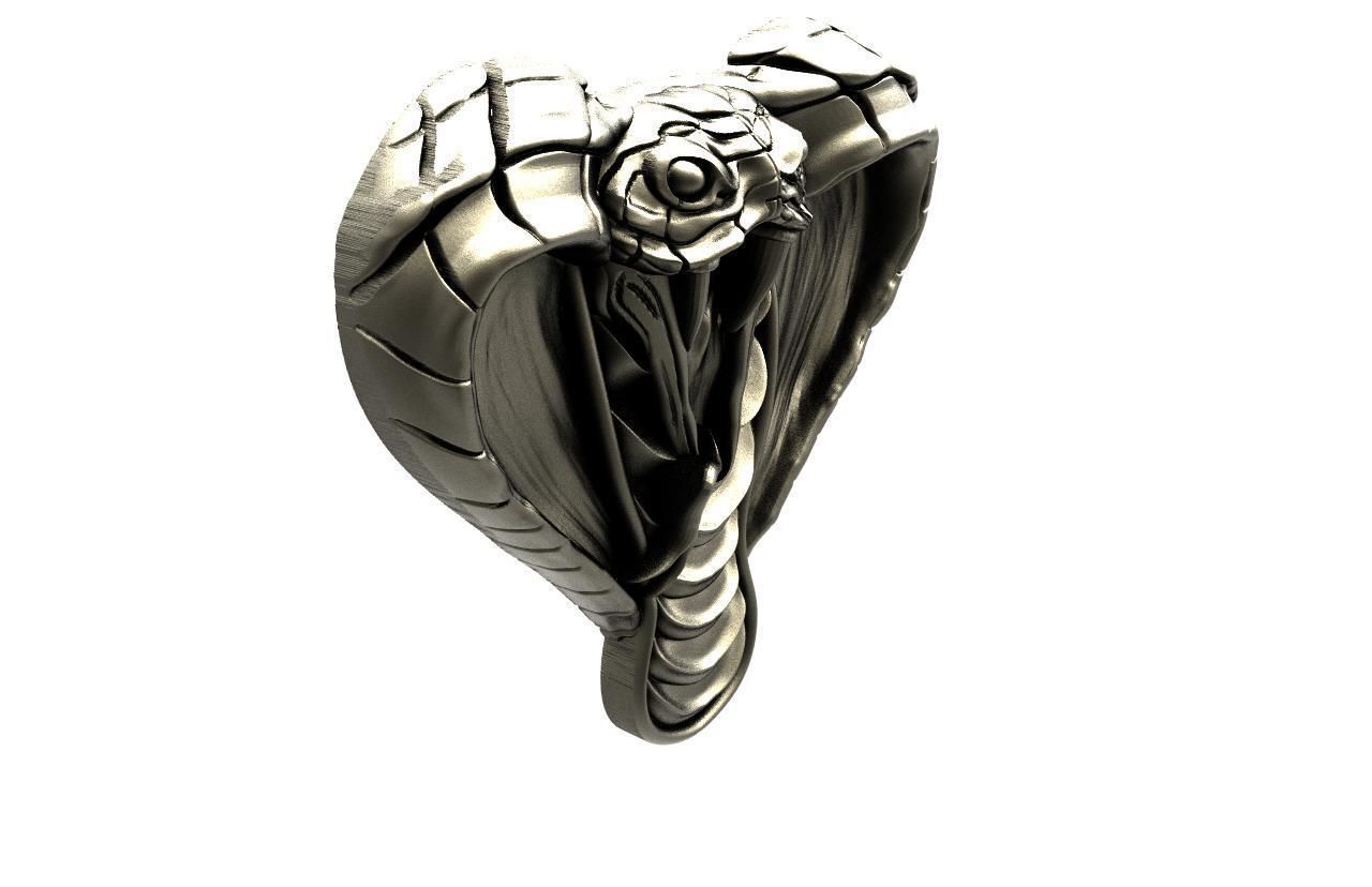 Cobra snake pendant  3D print model_8