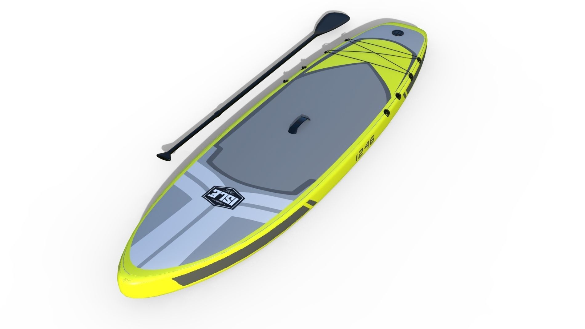 SUP Inflatable Stand Up Paddle Board 3D model 3D model_8