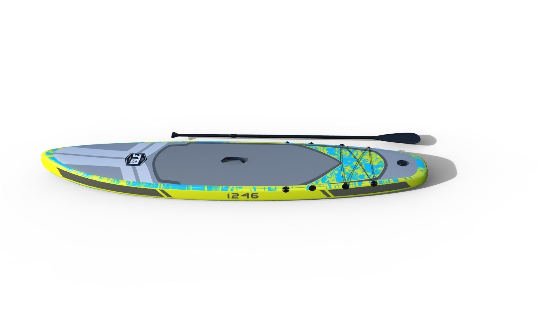 SUP Inflatable Stand Up Paddle Board 3D model 3D model_2